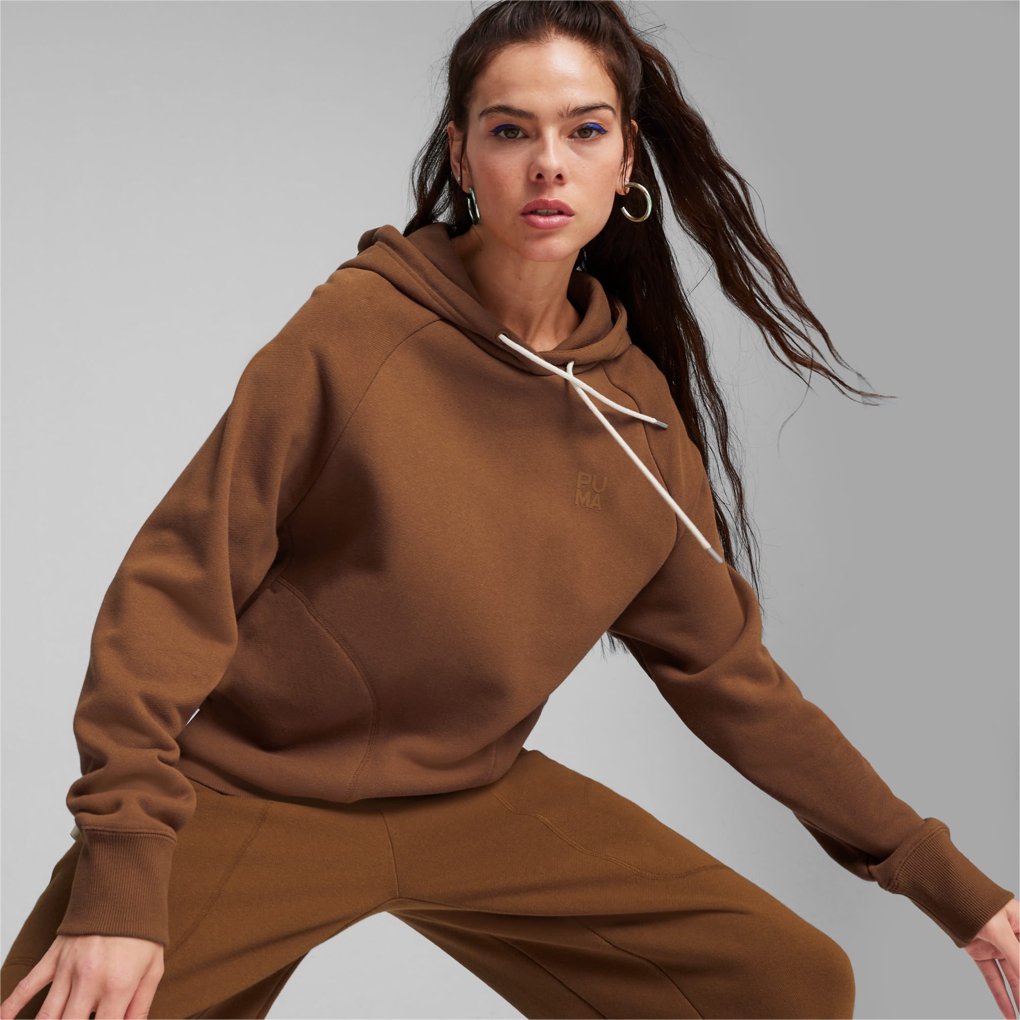 Polera holgada con capucha INFUSE para mujer