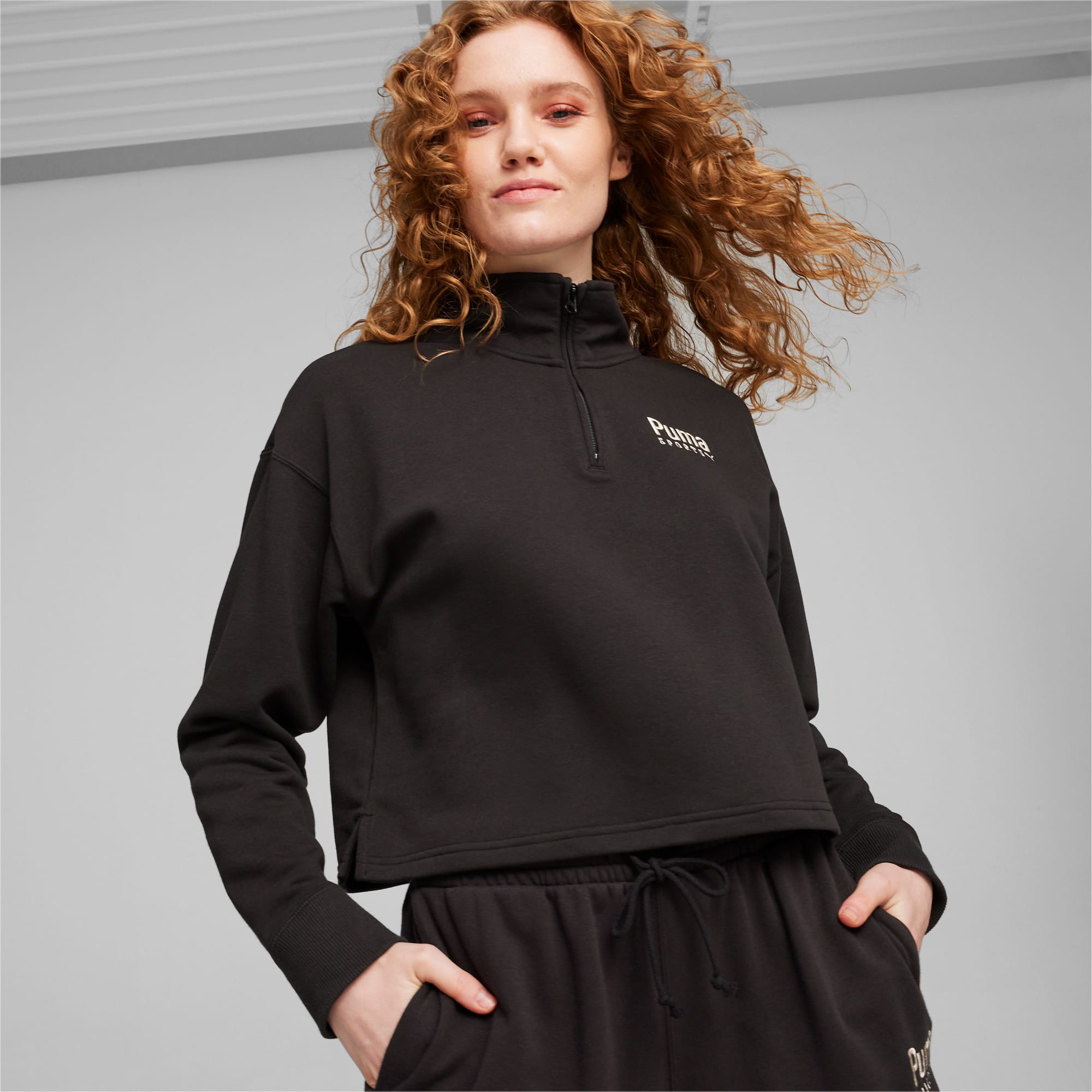 Polera de cuello alto con cierre PUMA TEAM para mujer PUMA PE