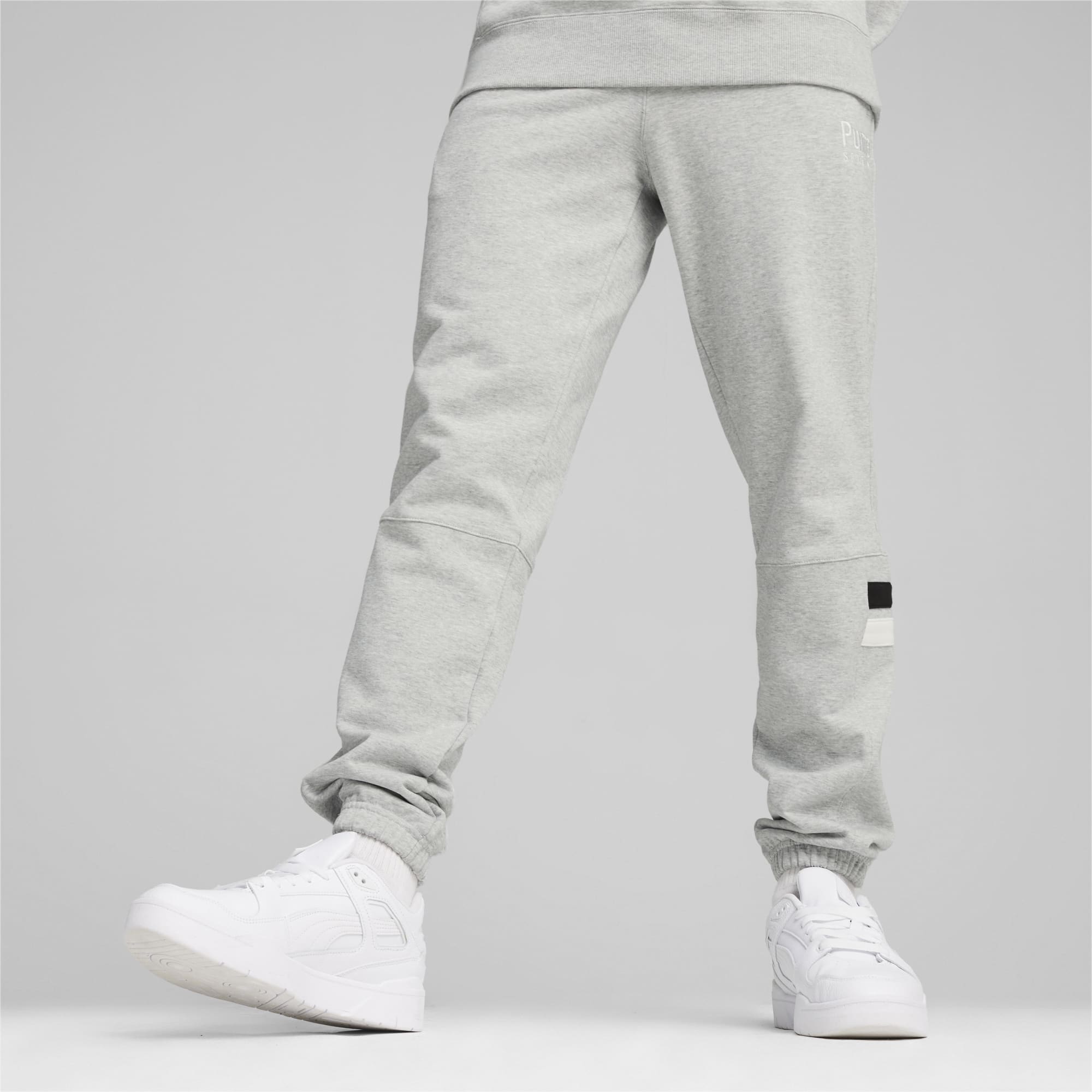 Puma Team Sweat Pants Mens Light Grey