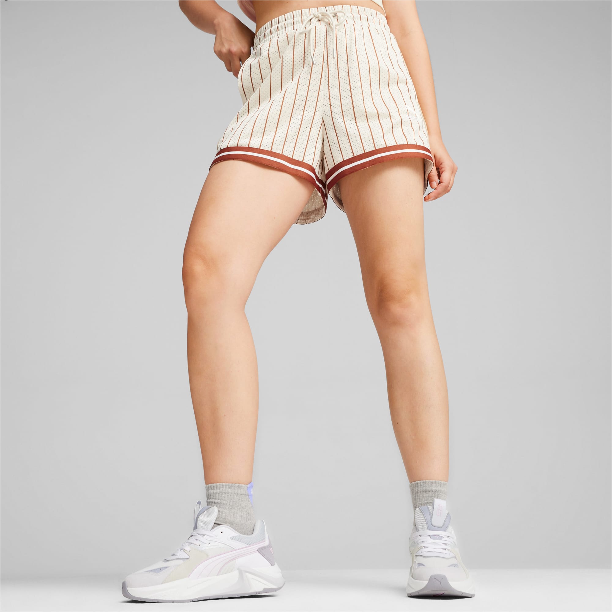 White mesh shorts women's outlet