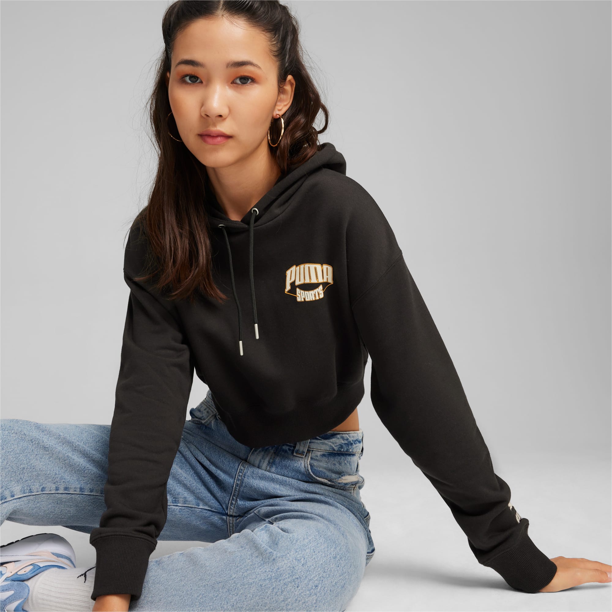 Puma cropped hoodie hotsell