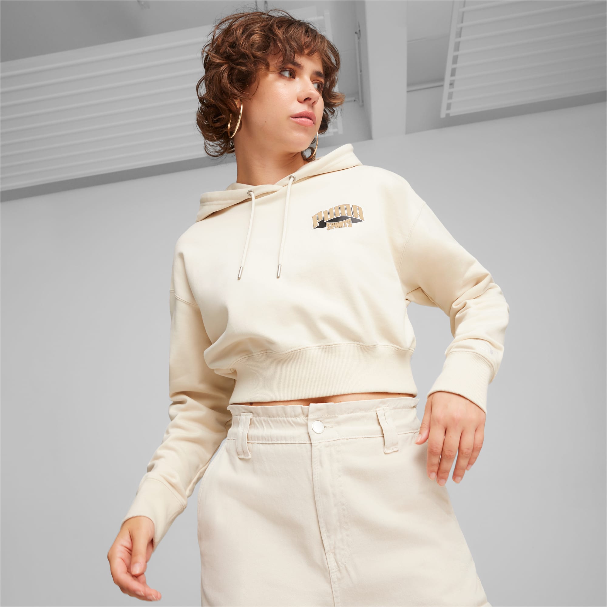 PUMA TEAM Women s Cropped Hoodie
