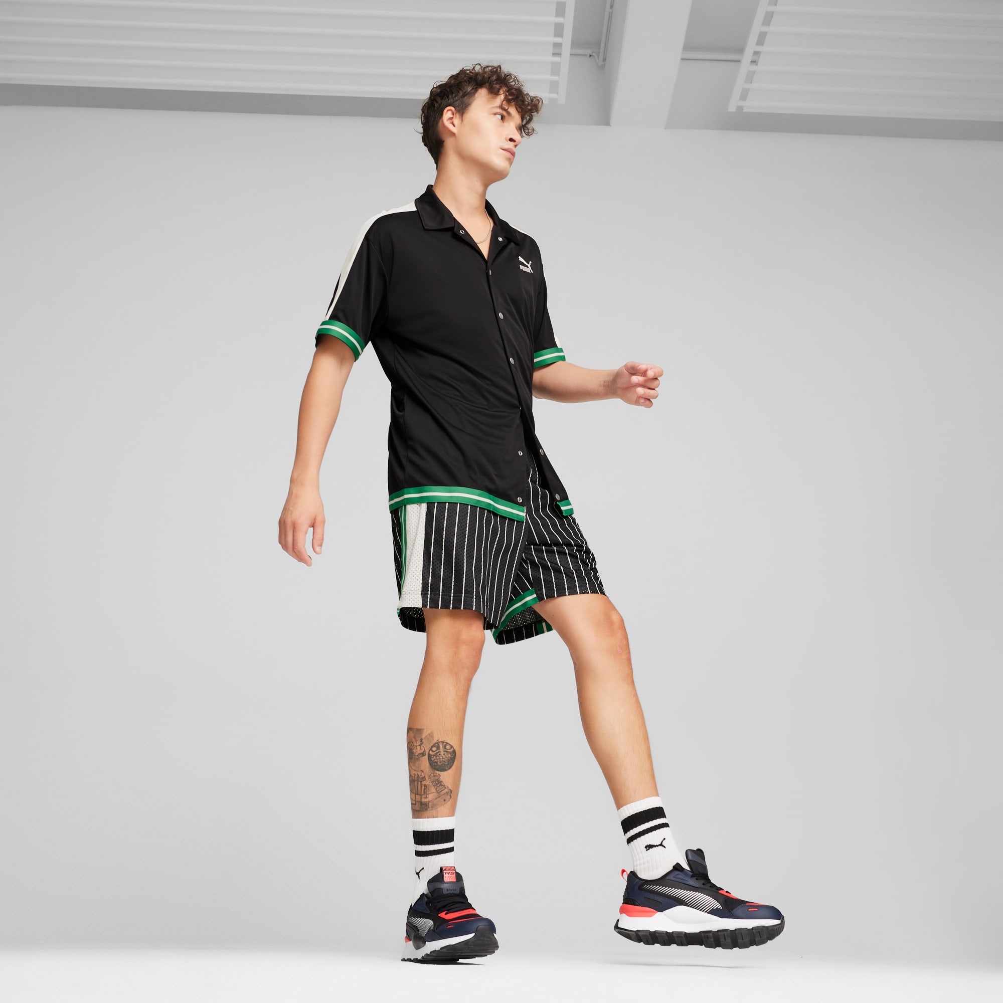 T7 Men s Mesh Shorts PUMA Black AOP PUMA Shoes PUMA