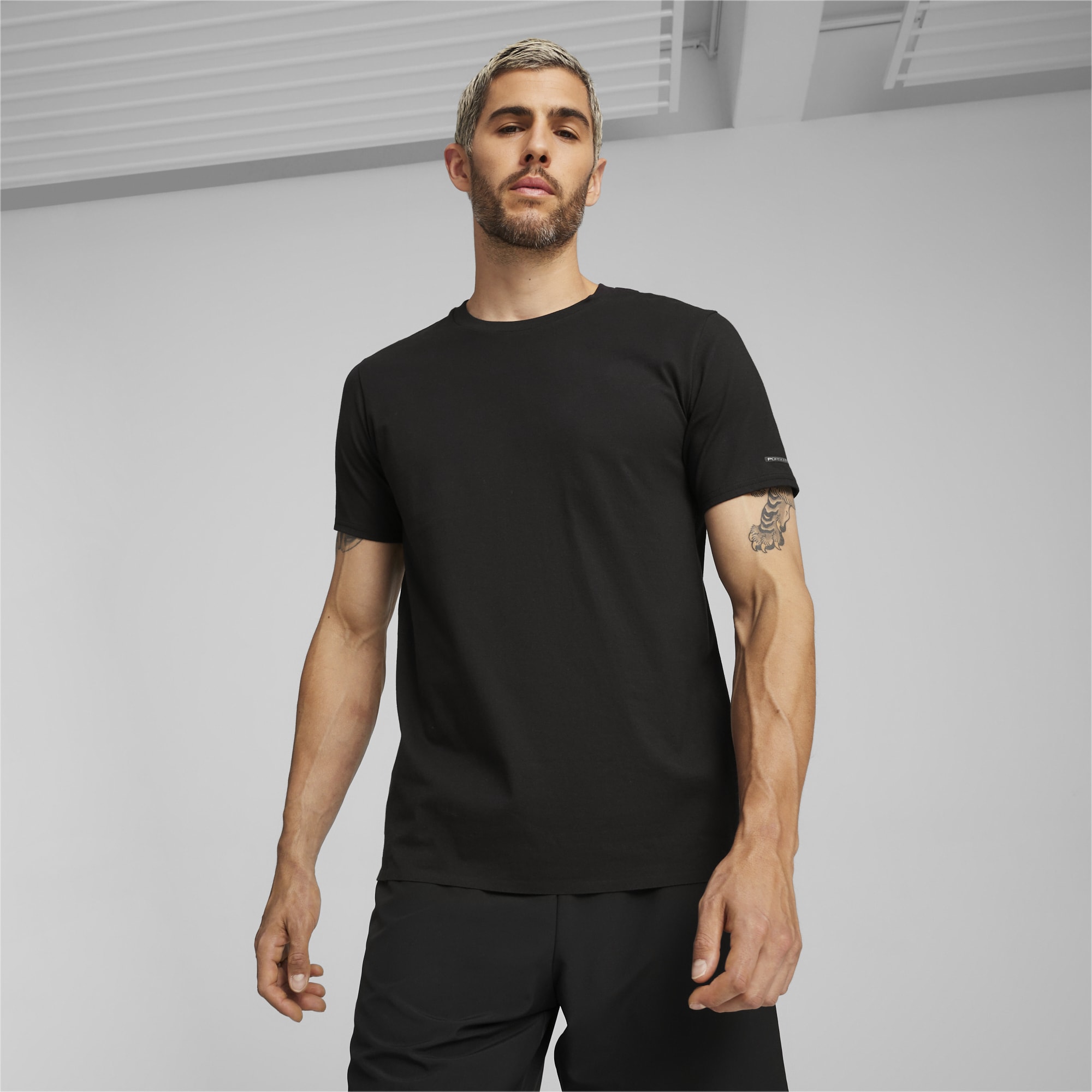 Puma black t shirt new arrivals