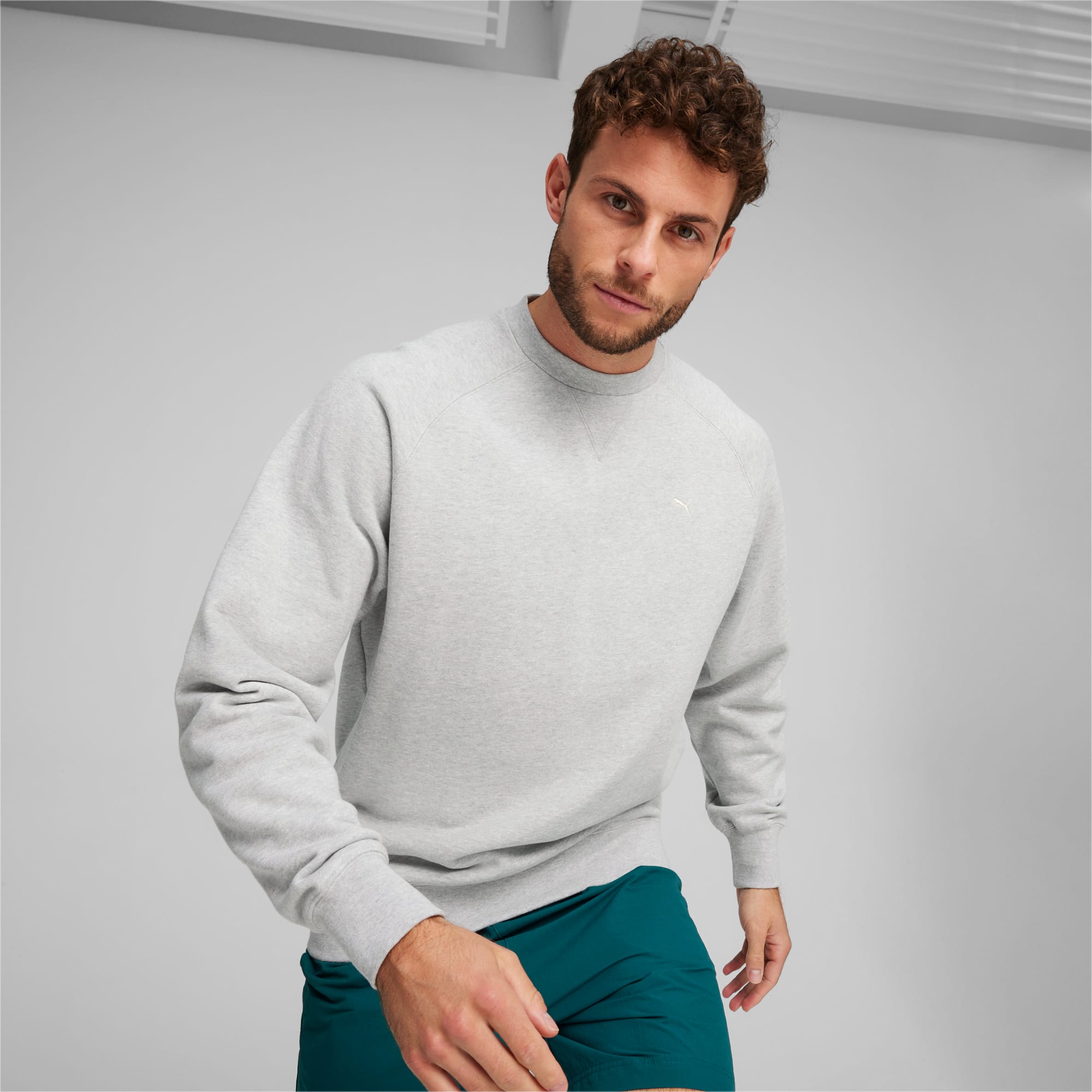 MMQ Men's Sweatshirt, Light Gray Heather, PUMA Shop All Puma