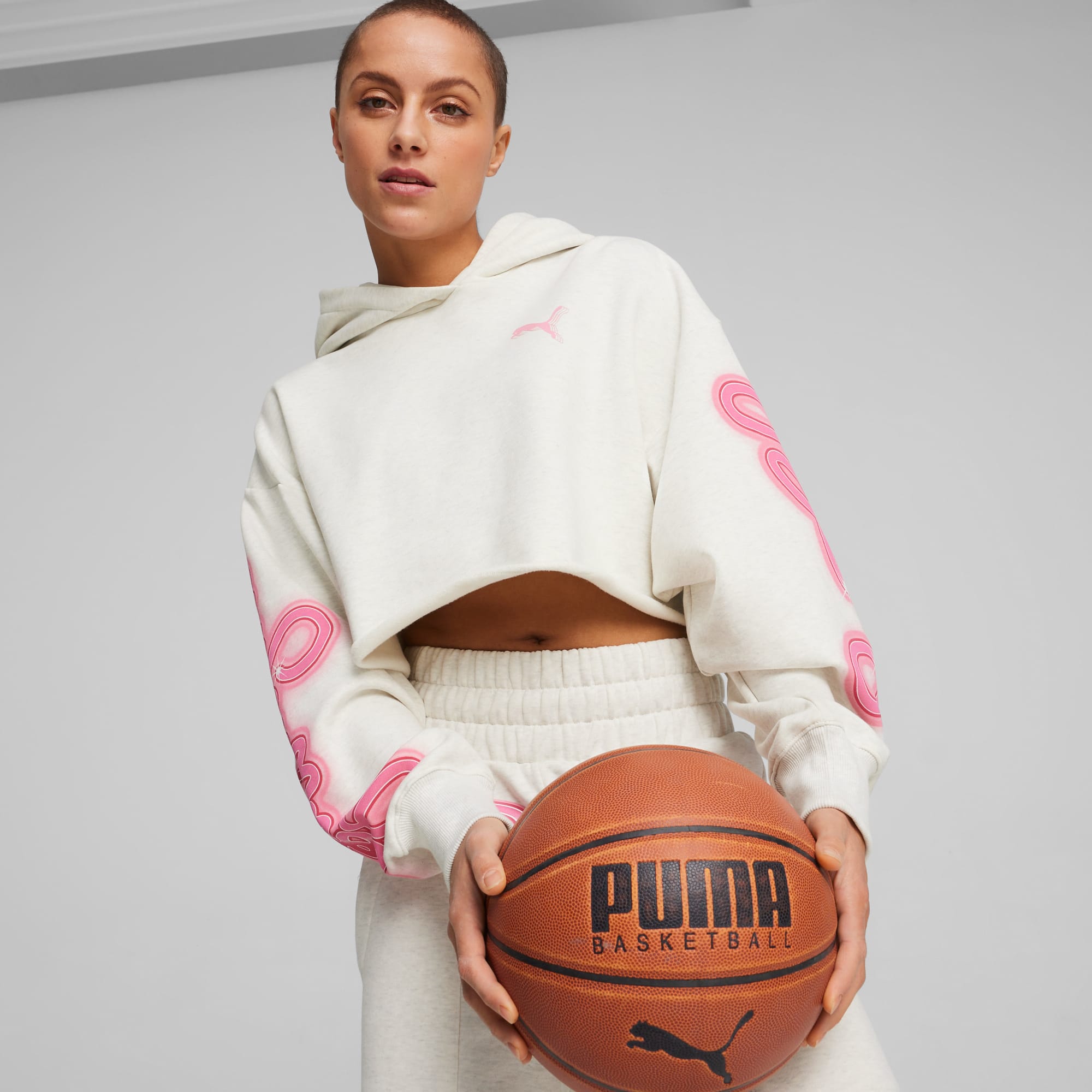 Game Love Heartbreak Women's Cropped Basketball Hoodie