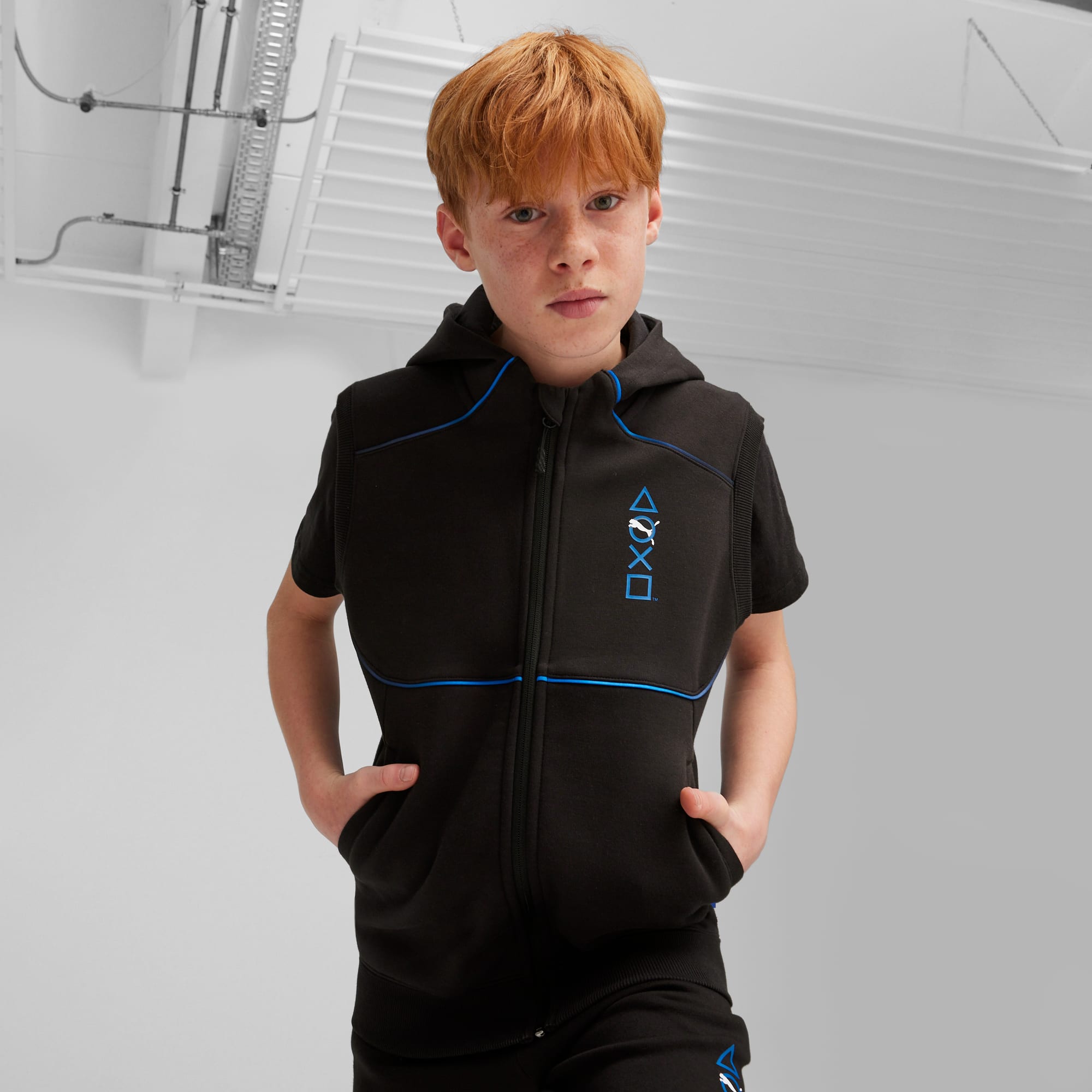 PUMA x PLAYSTATION® Big Kids' Sleeveless Hoodie