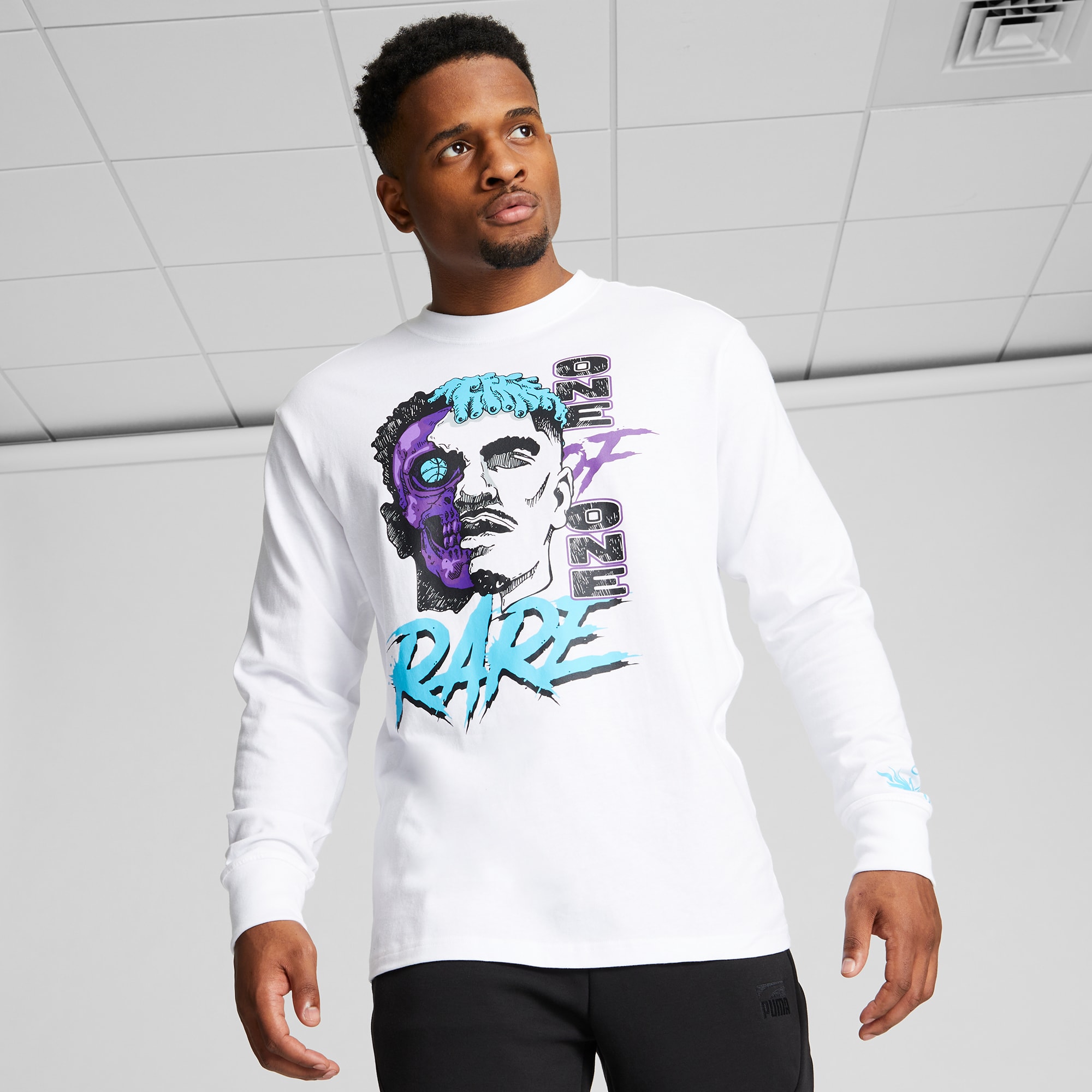 Top puma sales manga larga
