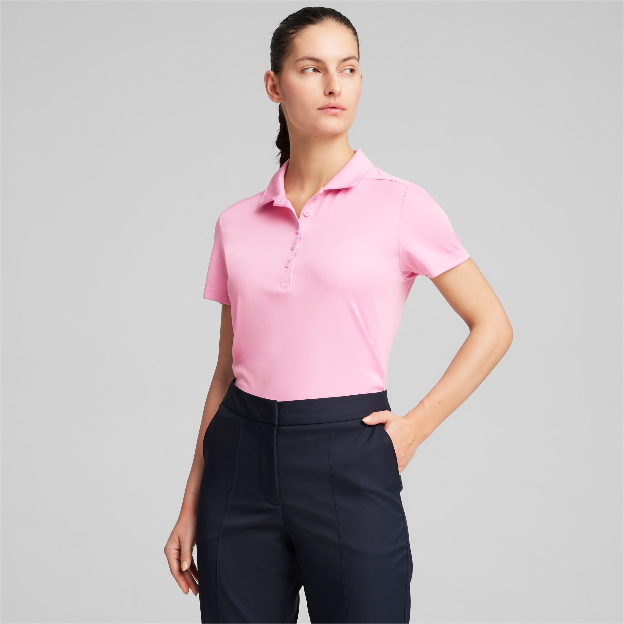 Pink golf polo store