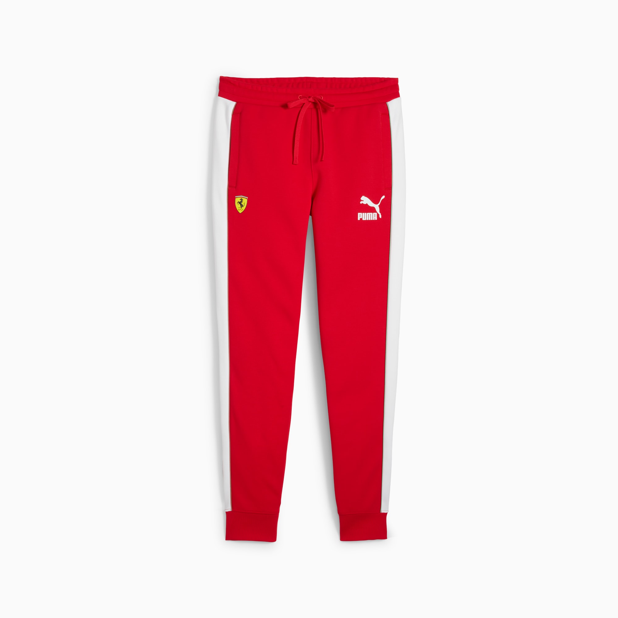 Scuderia Ferrari Race Iconic T7 Men s Motorsport Pants in Rosso Corsa Size S by PUMA