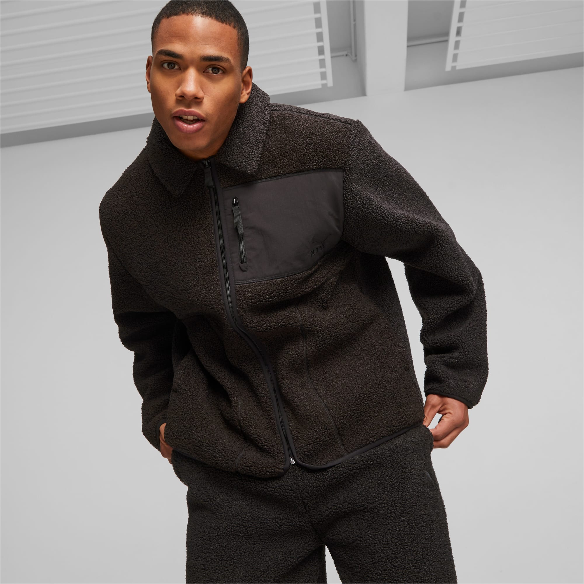 Puma sherpa jacket new arrivals
