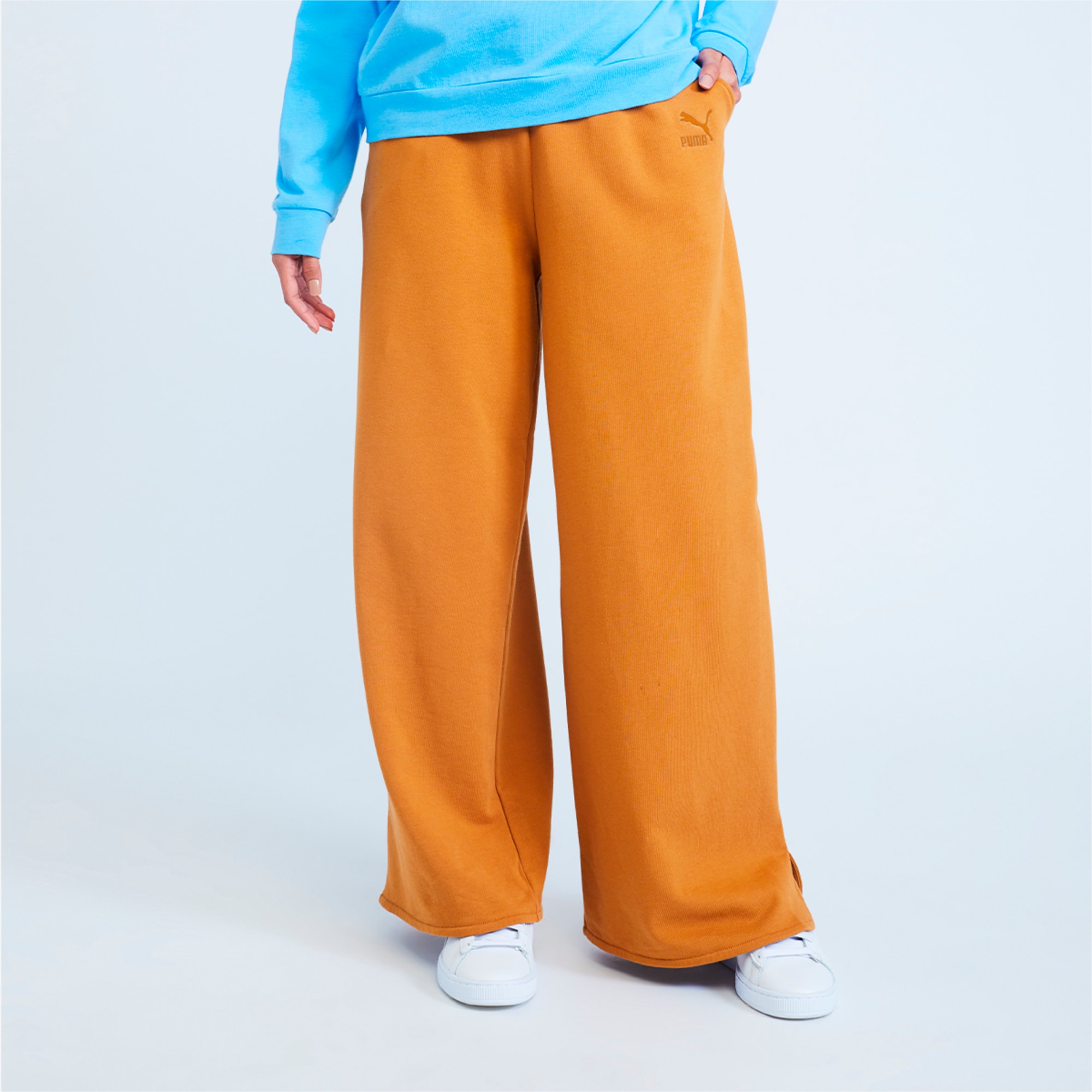 Puma tape wide on sale leg track pants