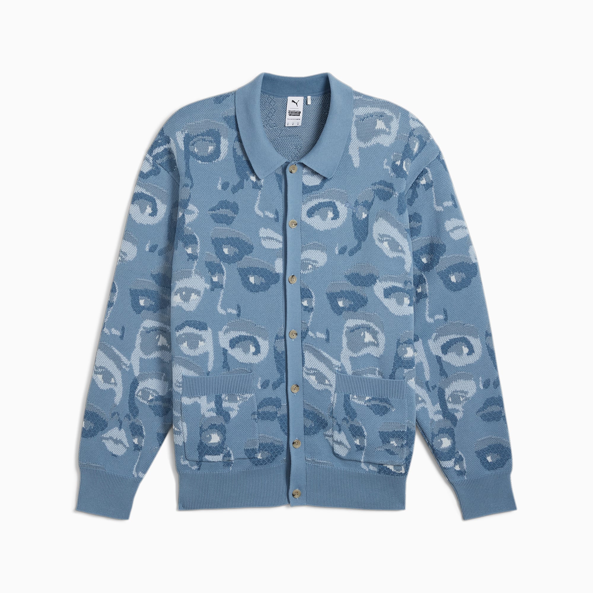 PUMA x KidSuper Men s Cardigan Zen Blue PUMA SHOP ALL PUMA PUMA