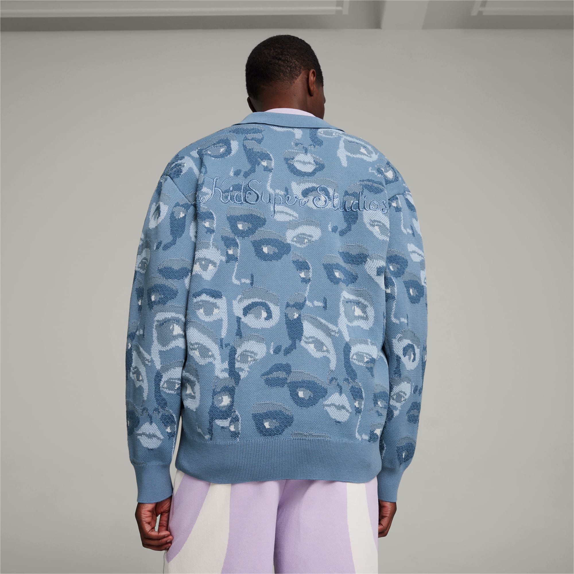PUMA x KidSuper Men s Cardigan Zen Blue PUMA SHOP ALL PUMA PUMA