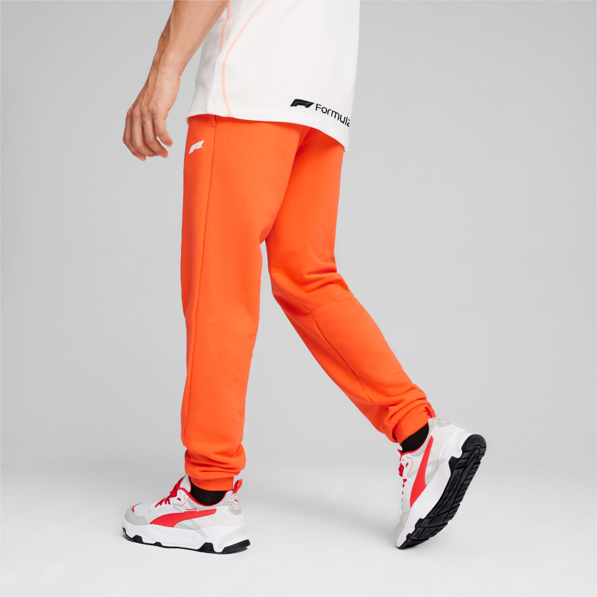 Orange shop puma sweatpants