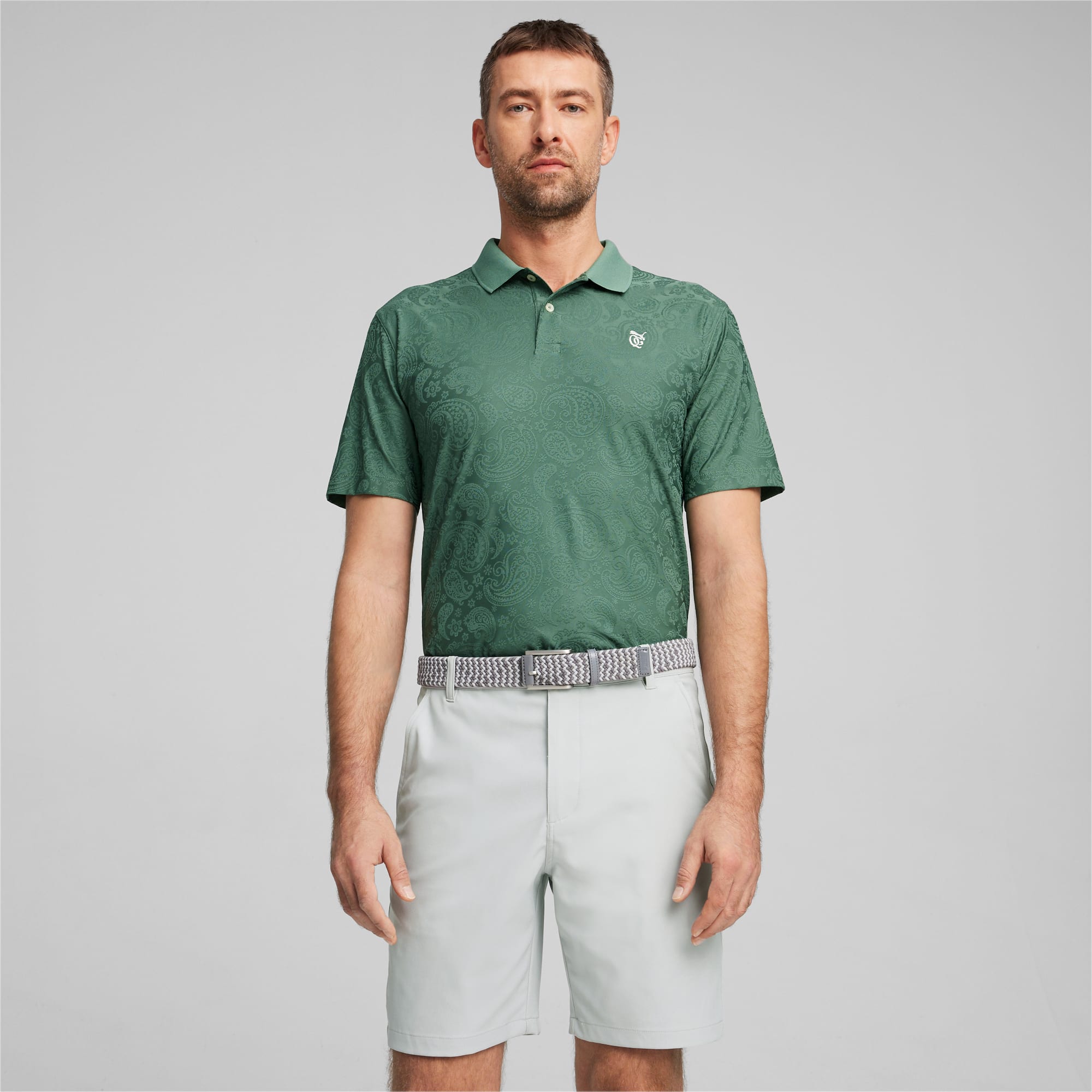 PUMA x QUIET GOLF CLUB Paisley Golf Polo Deep Forest PUMA Shop All Puma PUMA
