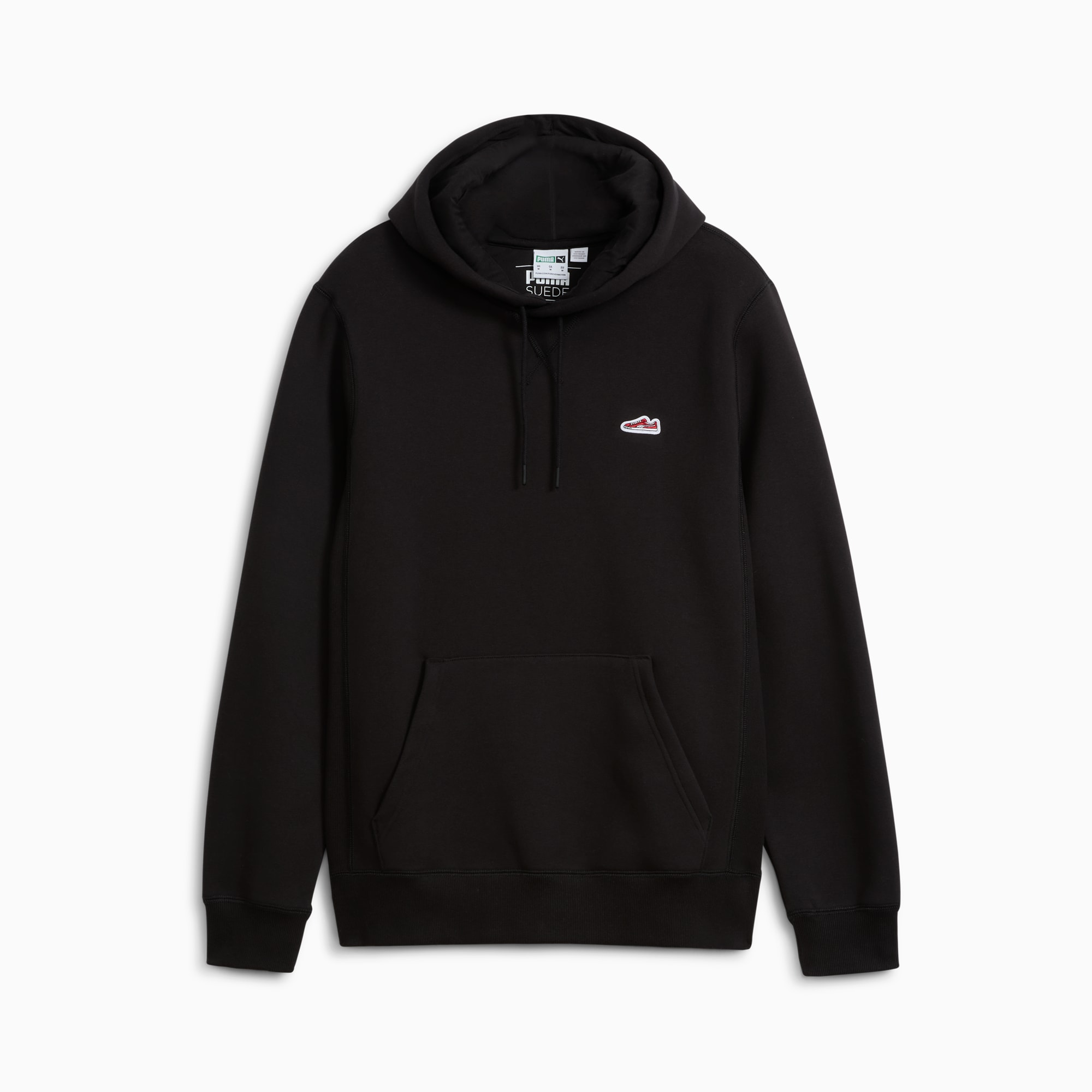 Black suede hoodie top