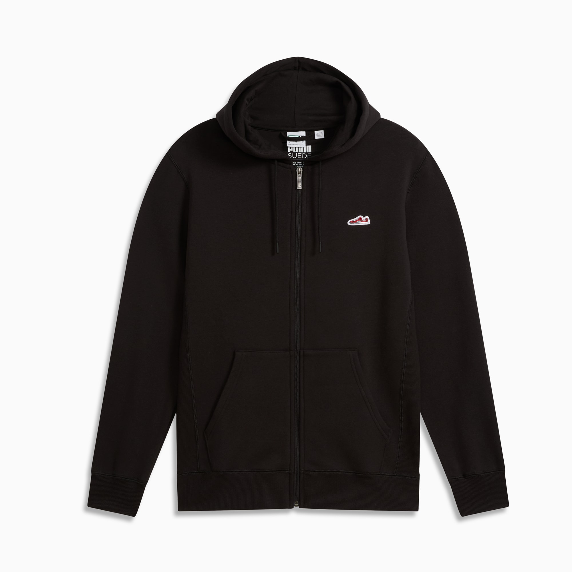 Sudadera con capucha y cremallera completa con logotipo de gamuza para hombre PUMA