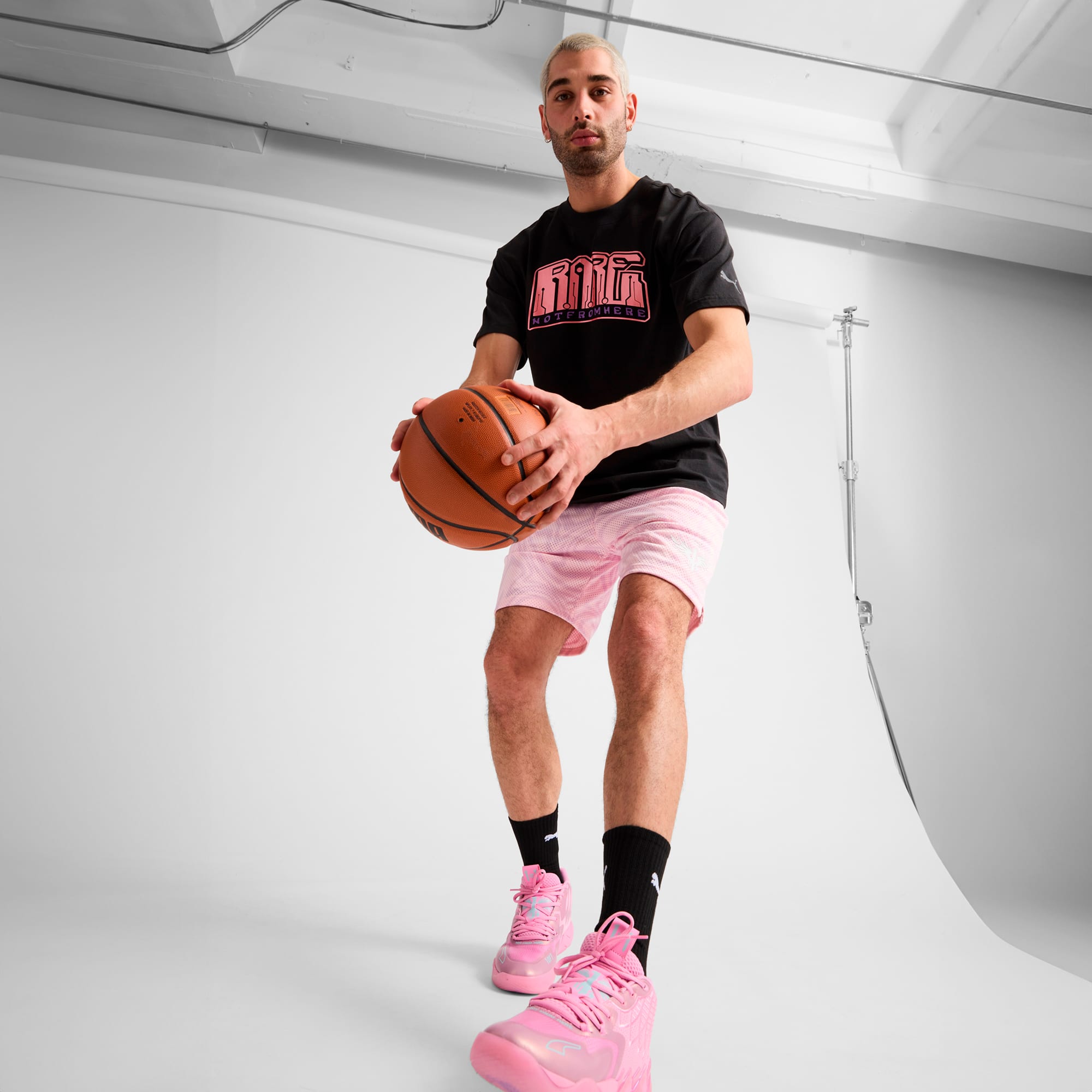 Mens pink basketball shorts shop