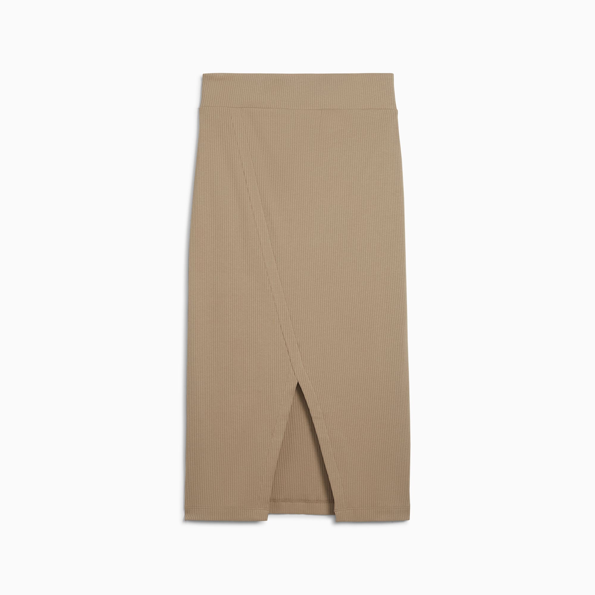 Puma Classics Women s Ribbed Midi Skirt Oak Branch M