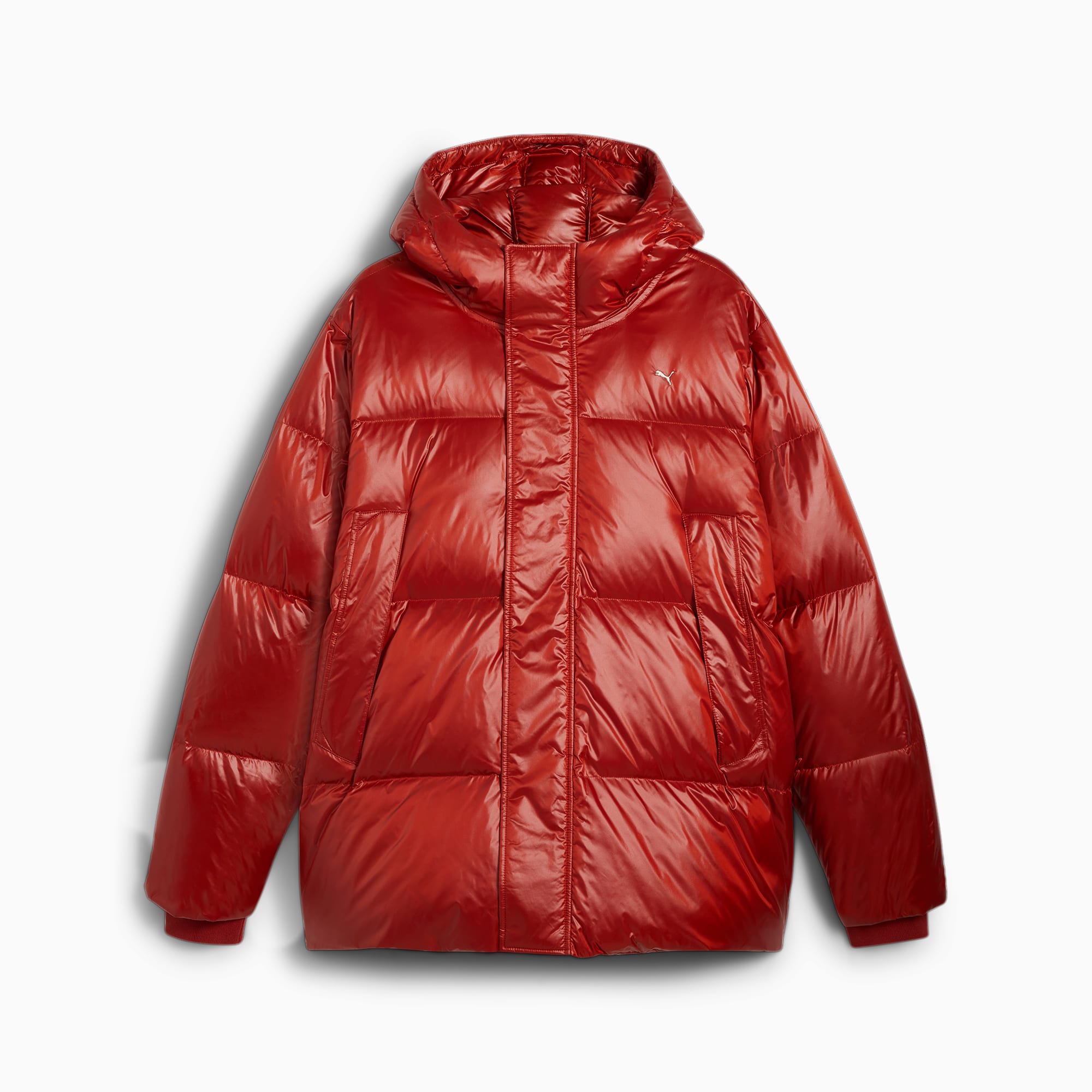 Red puffer down jacket shop