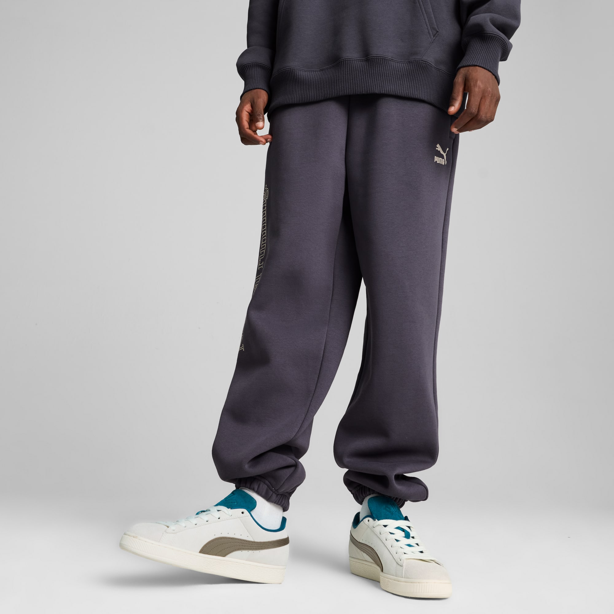 Puma sweatpants fleece clearance
