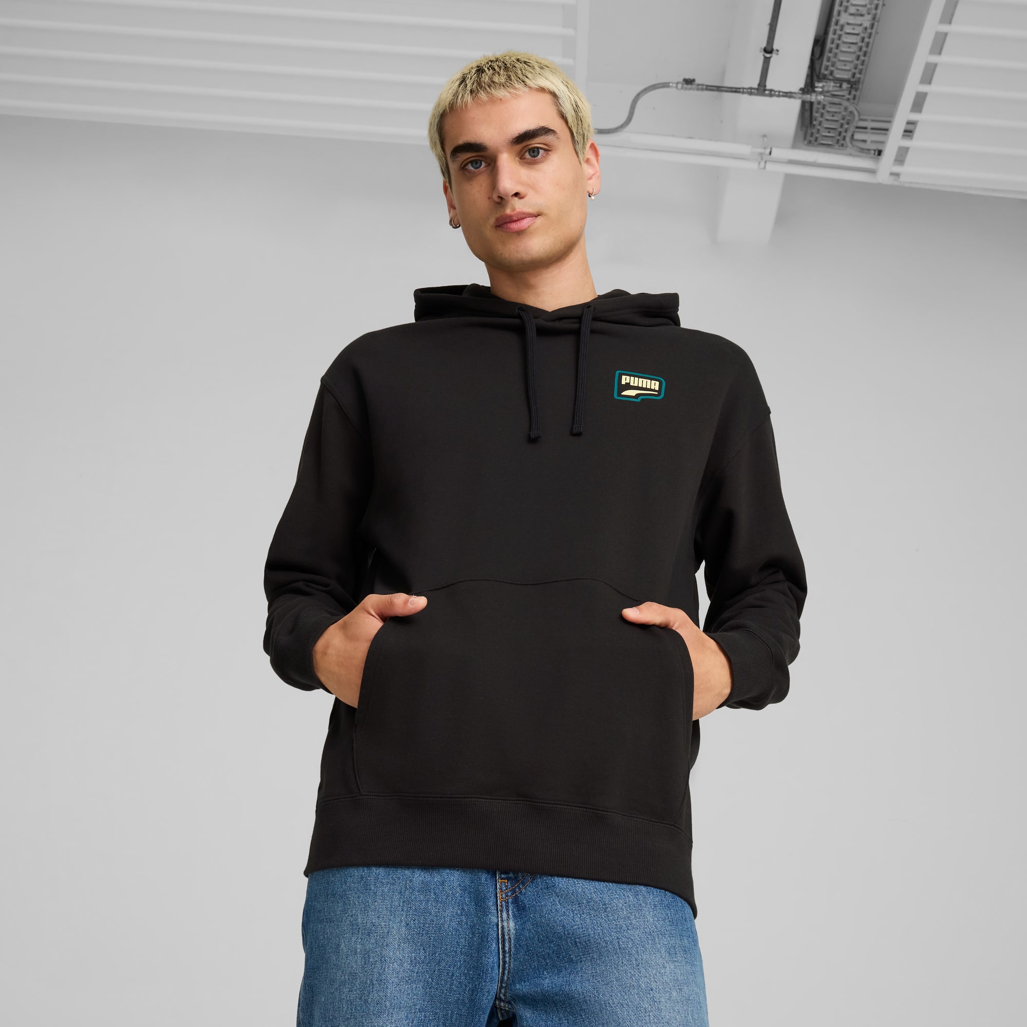 Black graphic hoodie mens sales