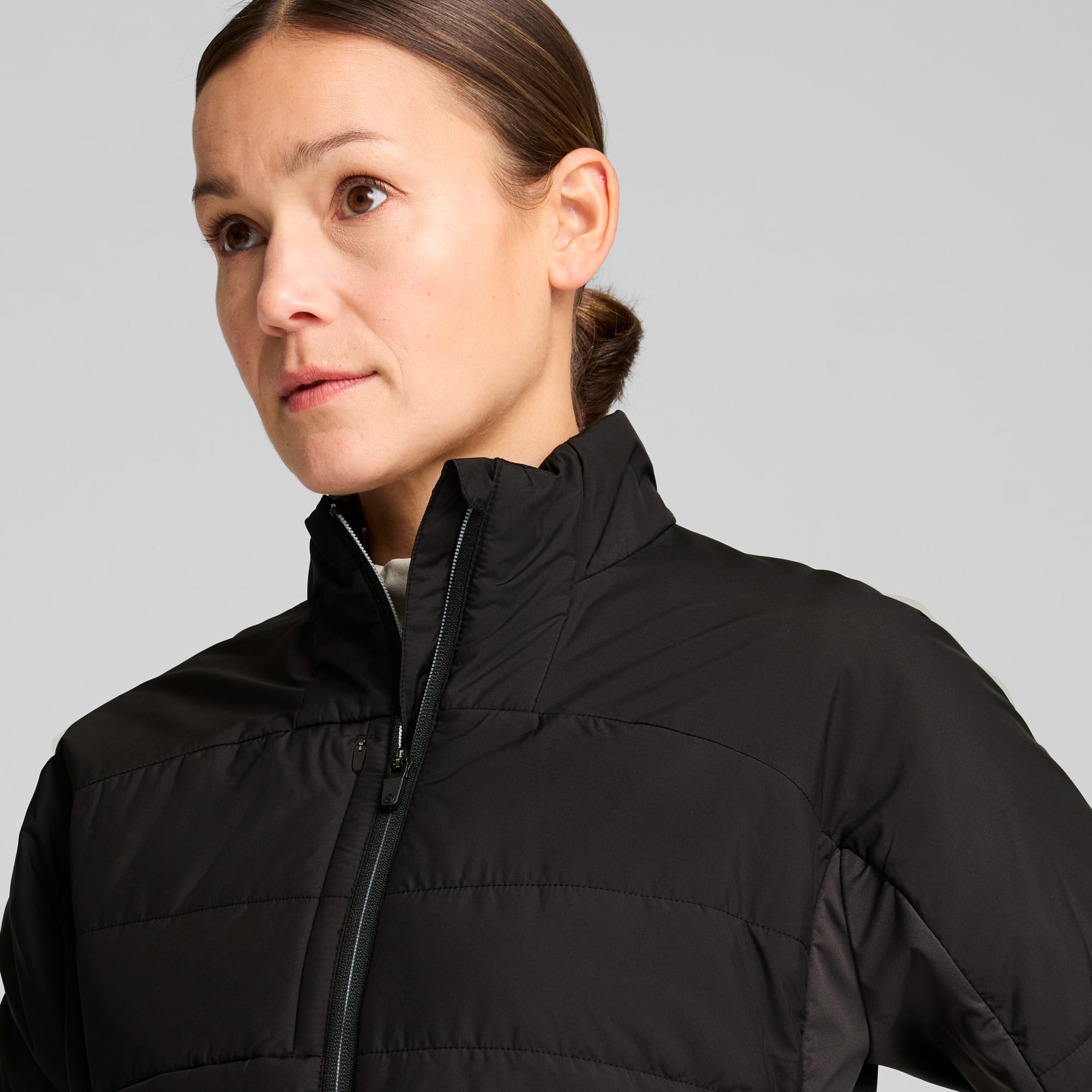Kyley Quilted Golf Jacket Women, PUMA Black, large