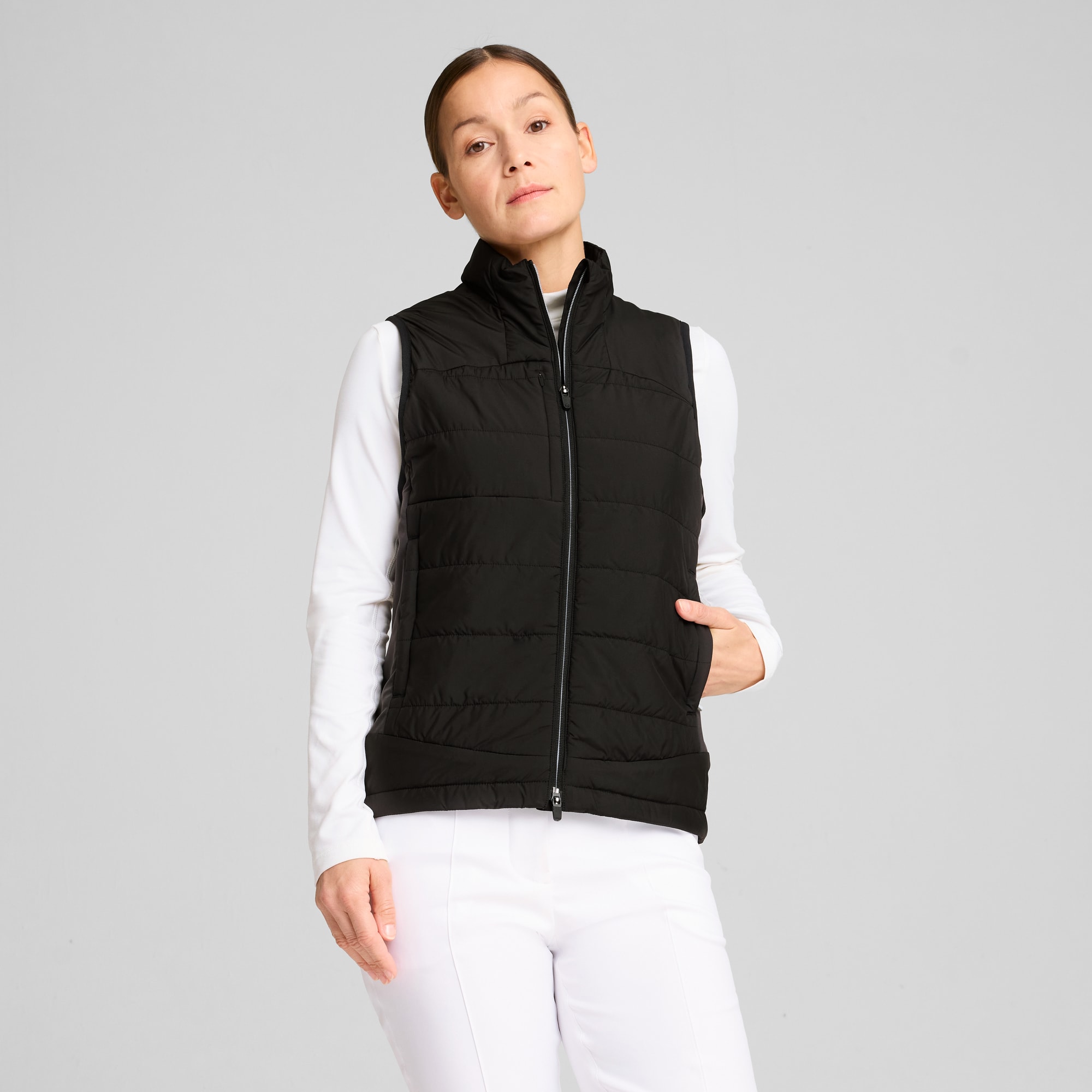 Puma women's quilted primaloft golf vest hot sale