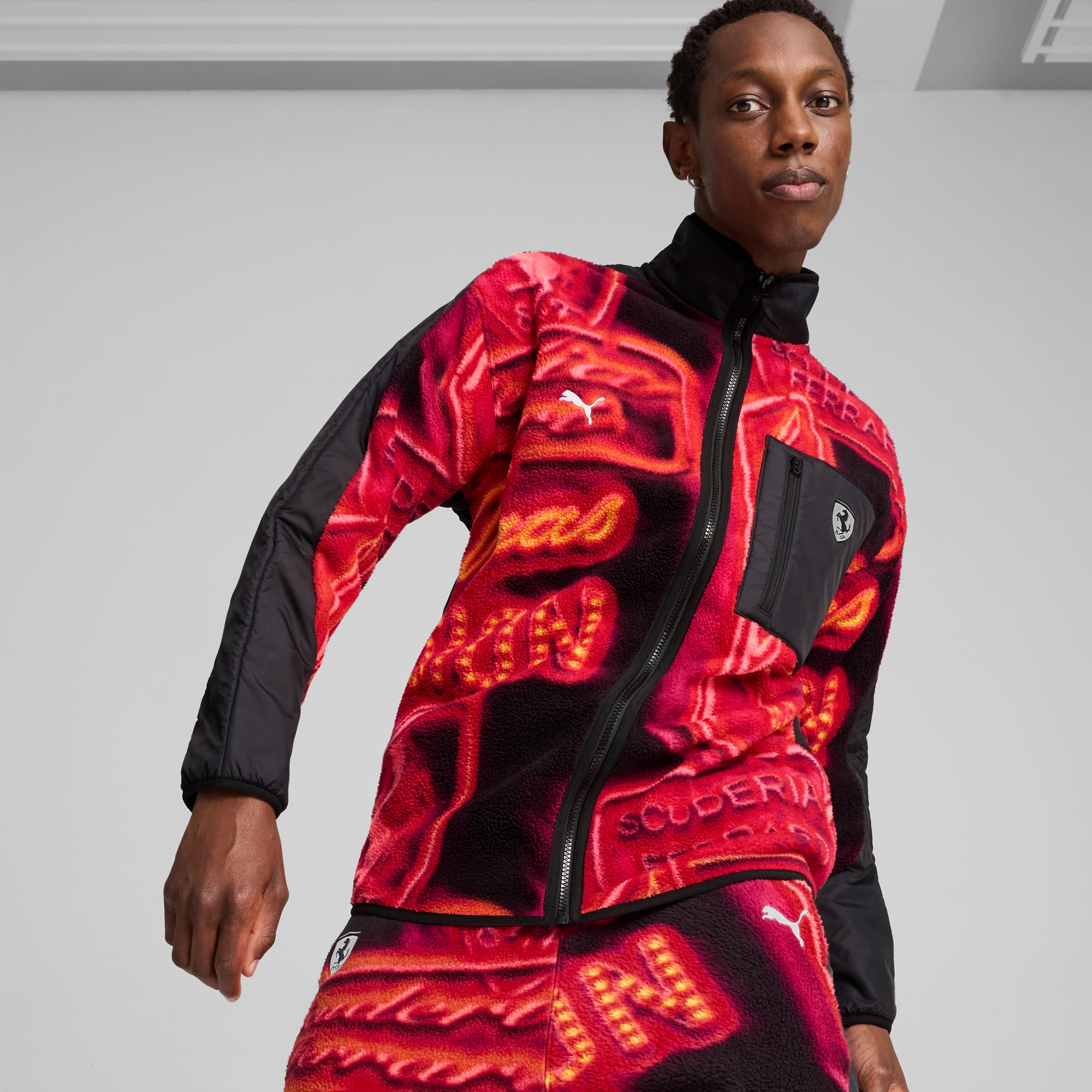 Scuderia Ferrari Race Neon Energy Fleece Jacket Men