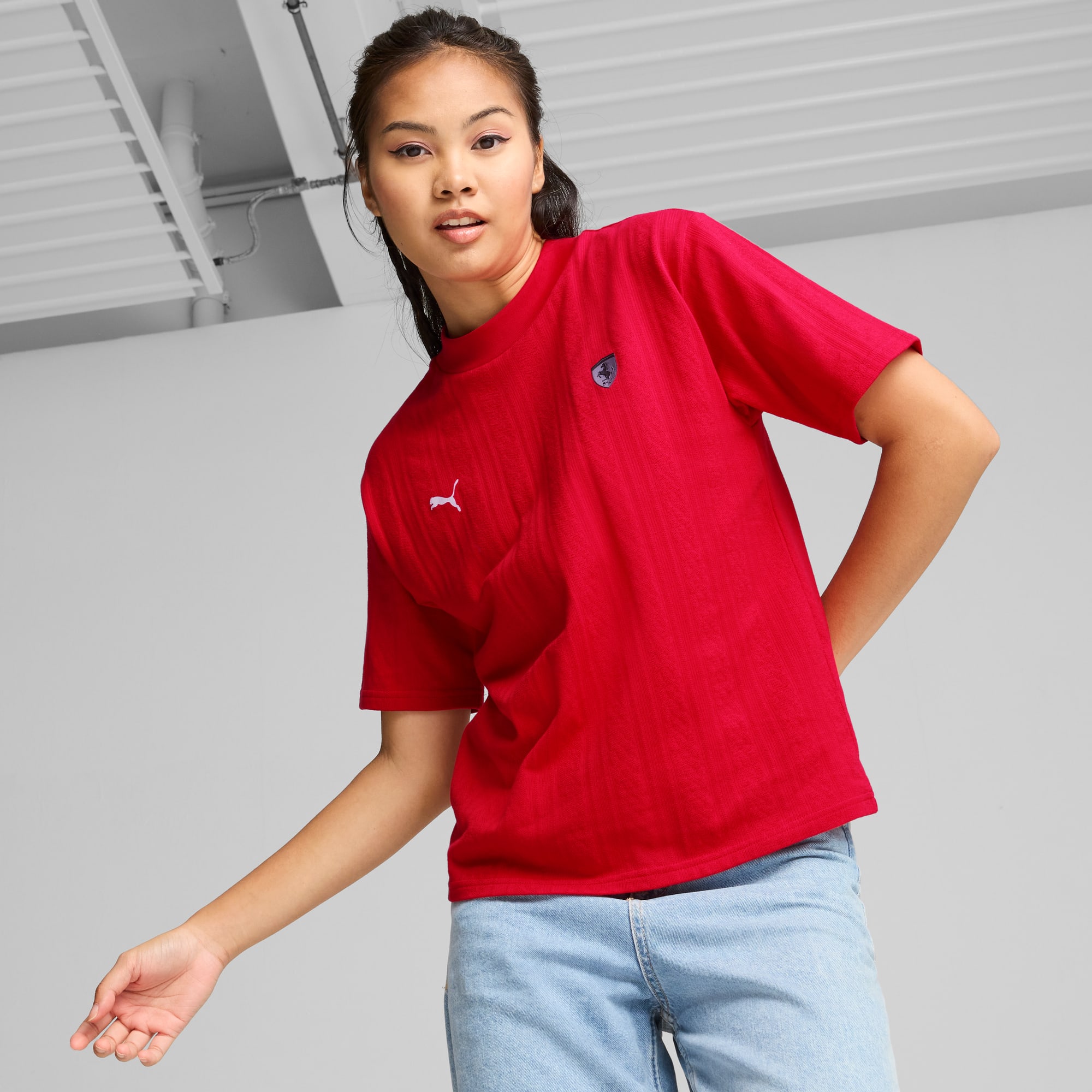 T shirt puma donna rosso clearance