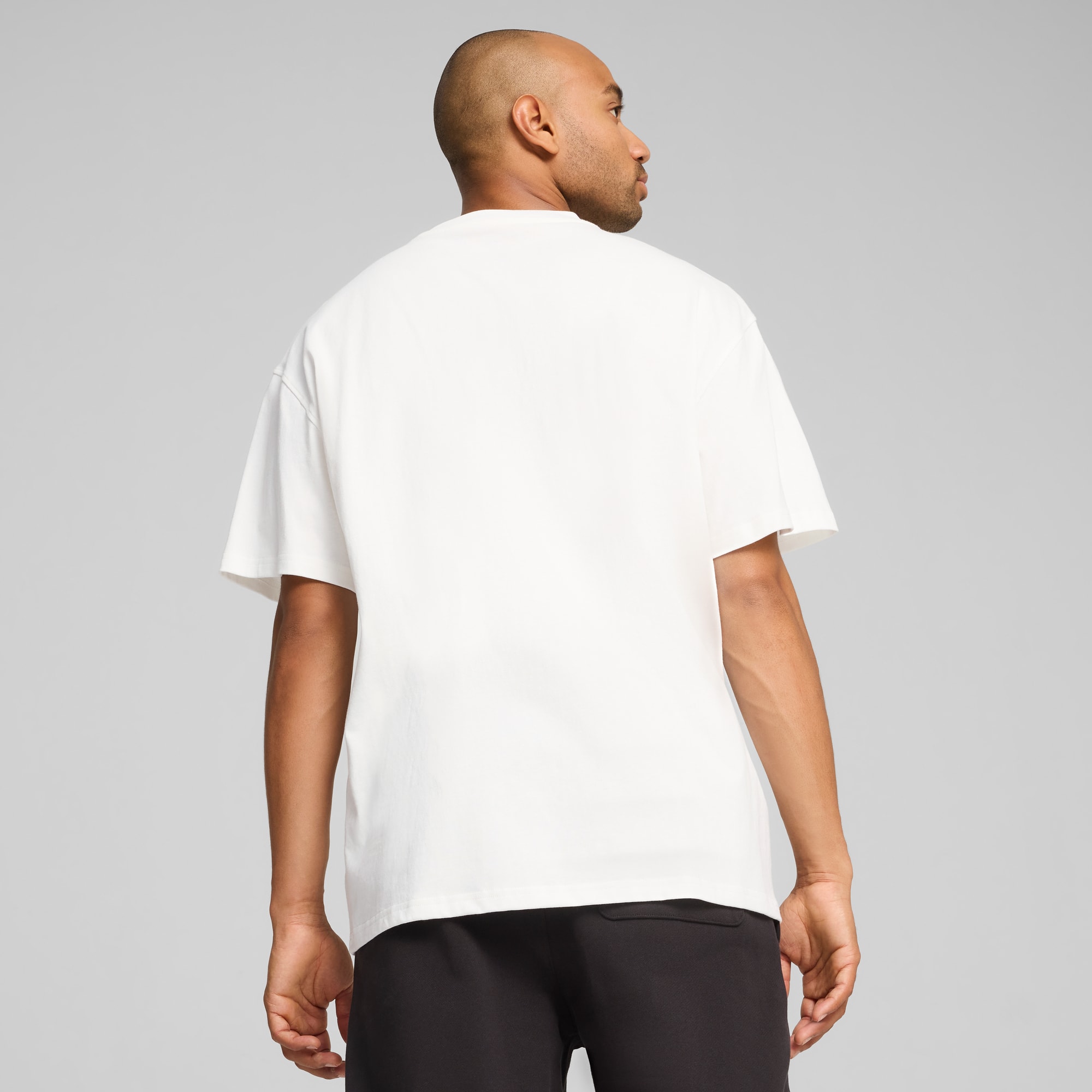 Banned from TV Basketball Tee Men, PUMA White, large