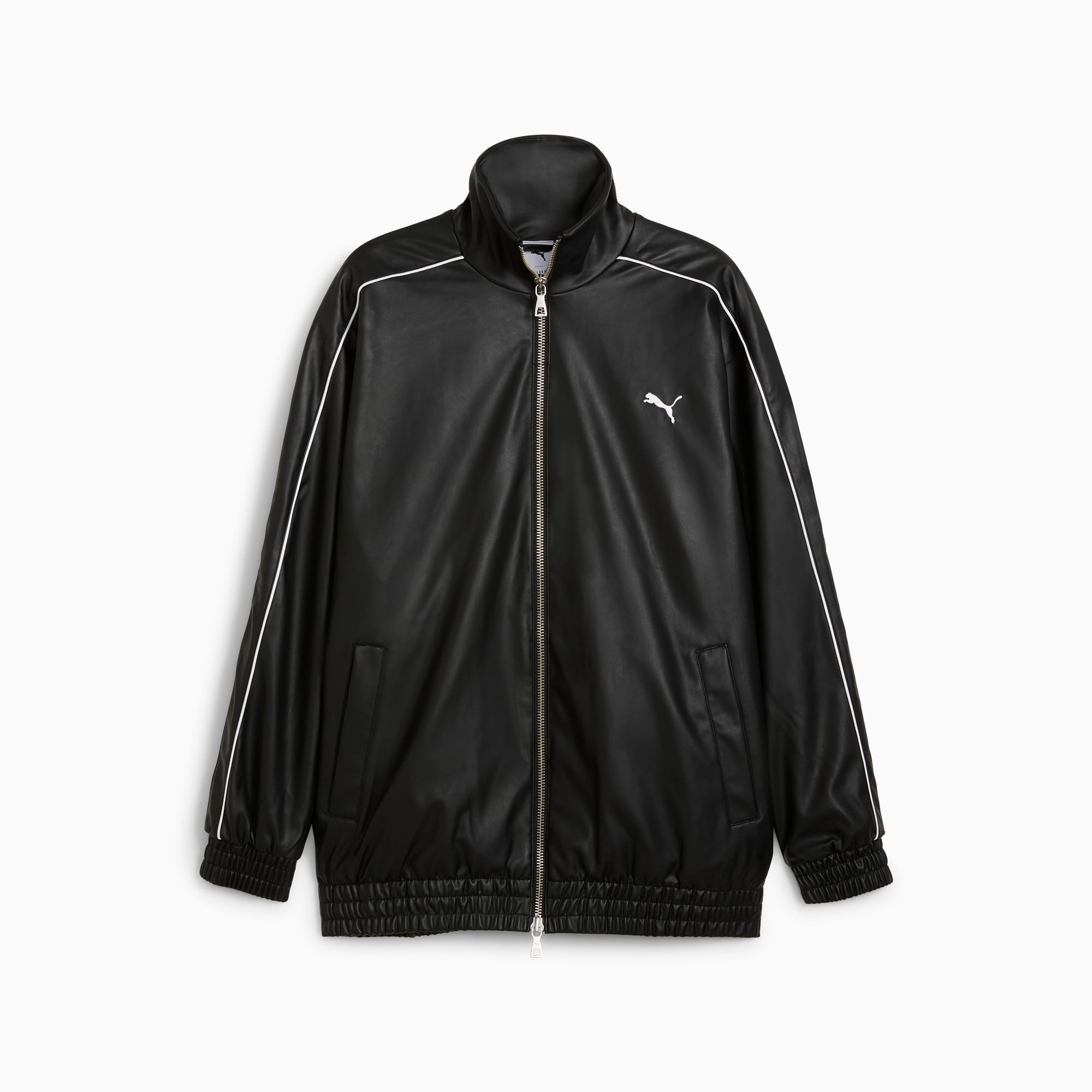T7 Pleather Track Jacket