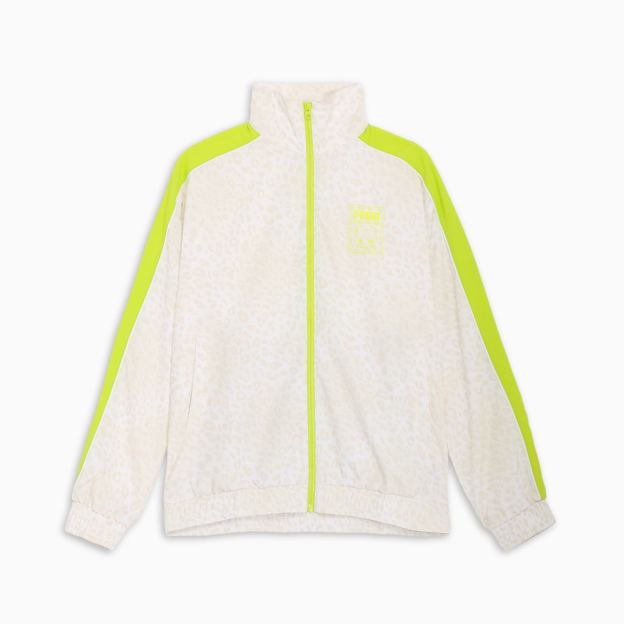 NEKO san Graphic Woven T7 Unisex Track Jacket in White Size Large 100 Polyester by PUMA
