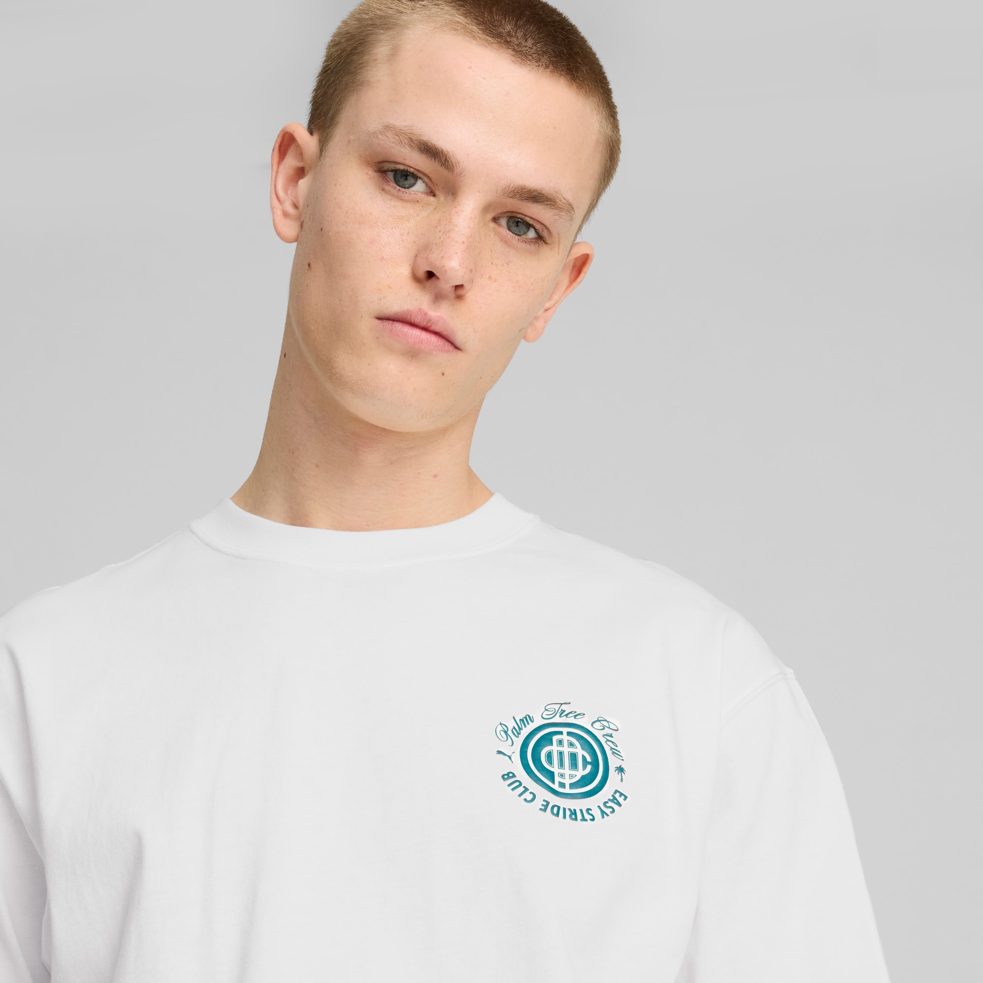 Puma x Palm Tree Crew Men s Graphic T Shirt White M