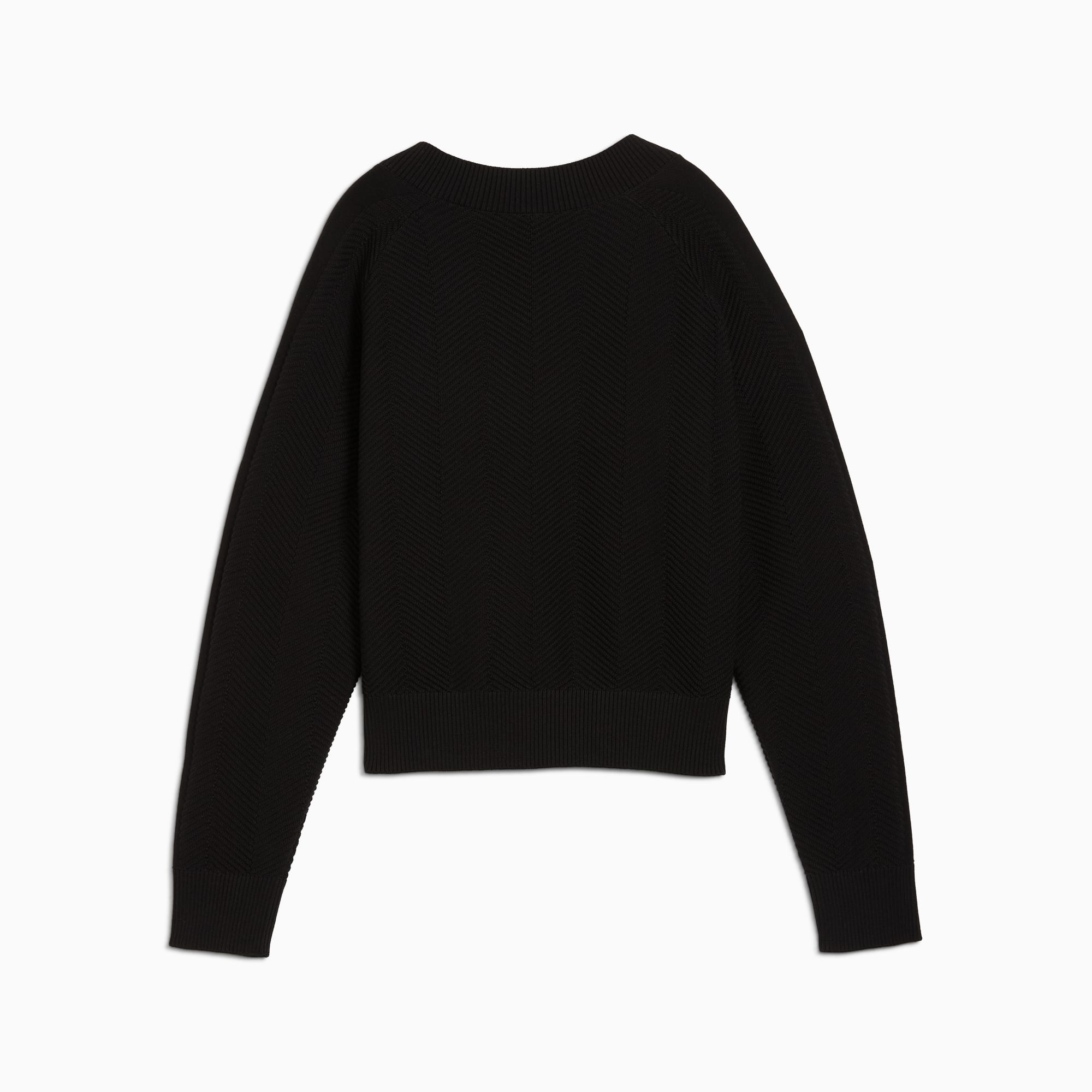 Puma T7 Knitted V Neck Crew Women Shoes Black S