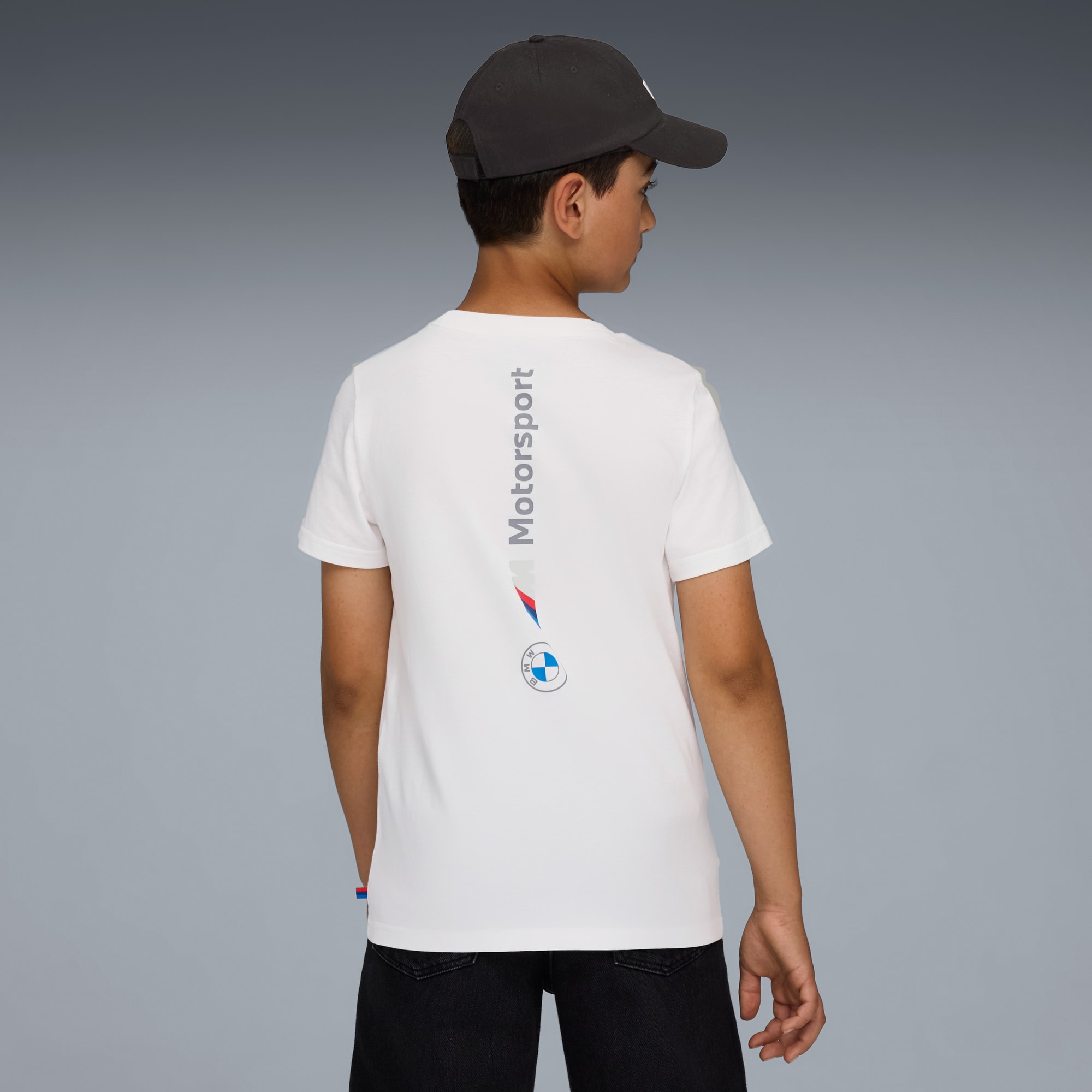 BMW M Motorsport ESS+ T-shirt met logo voor jongeren, PUMA White, large
