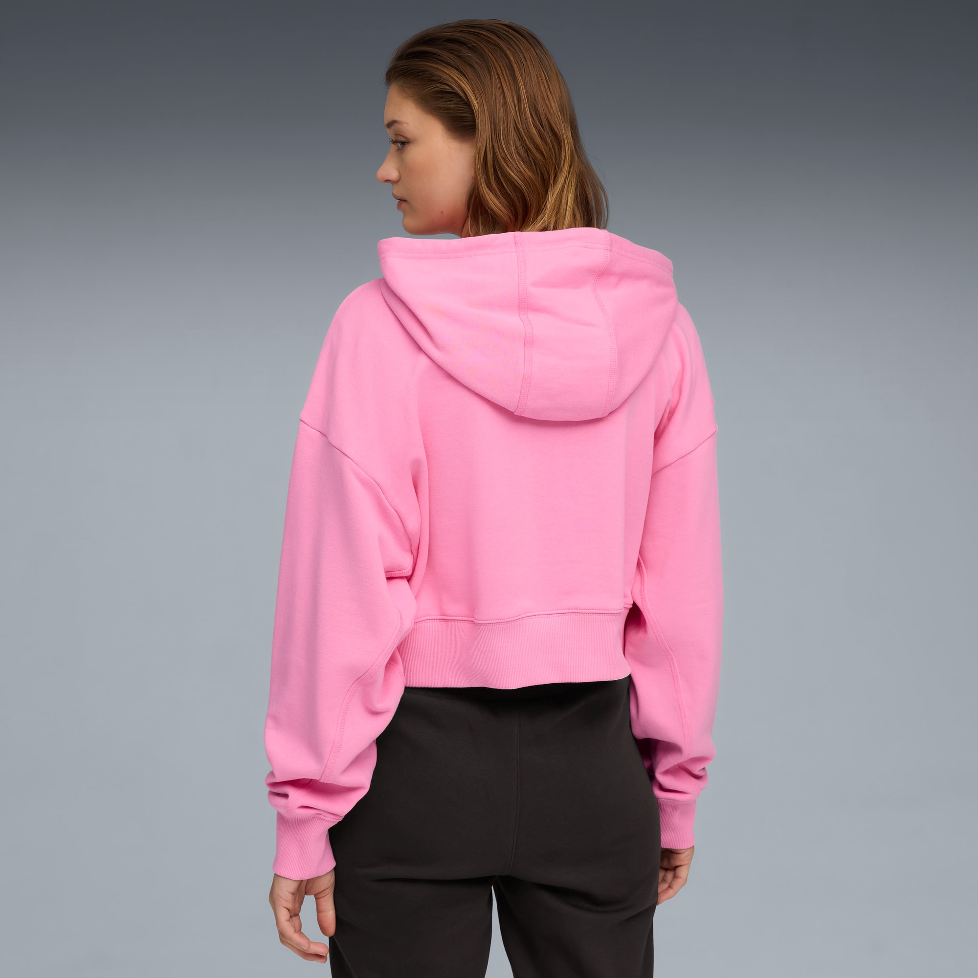 Sudadera de baloncesto con capucha Pivot para mujer, Posie Pink, large