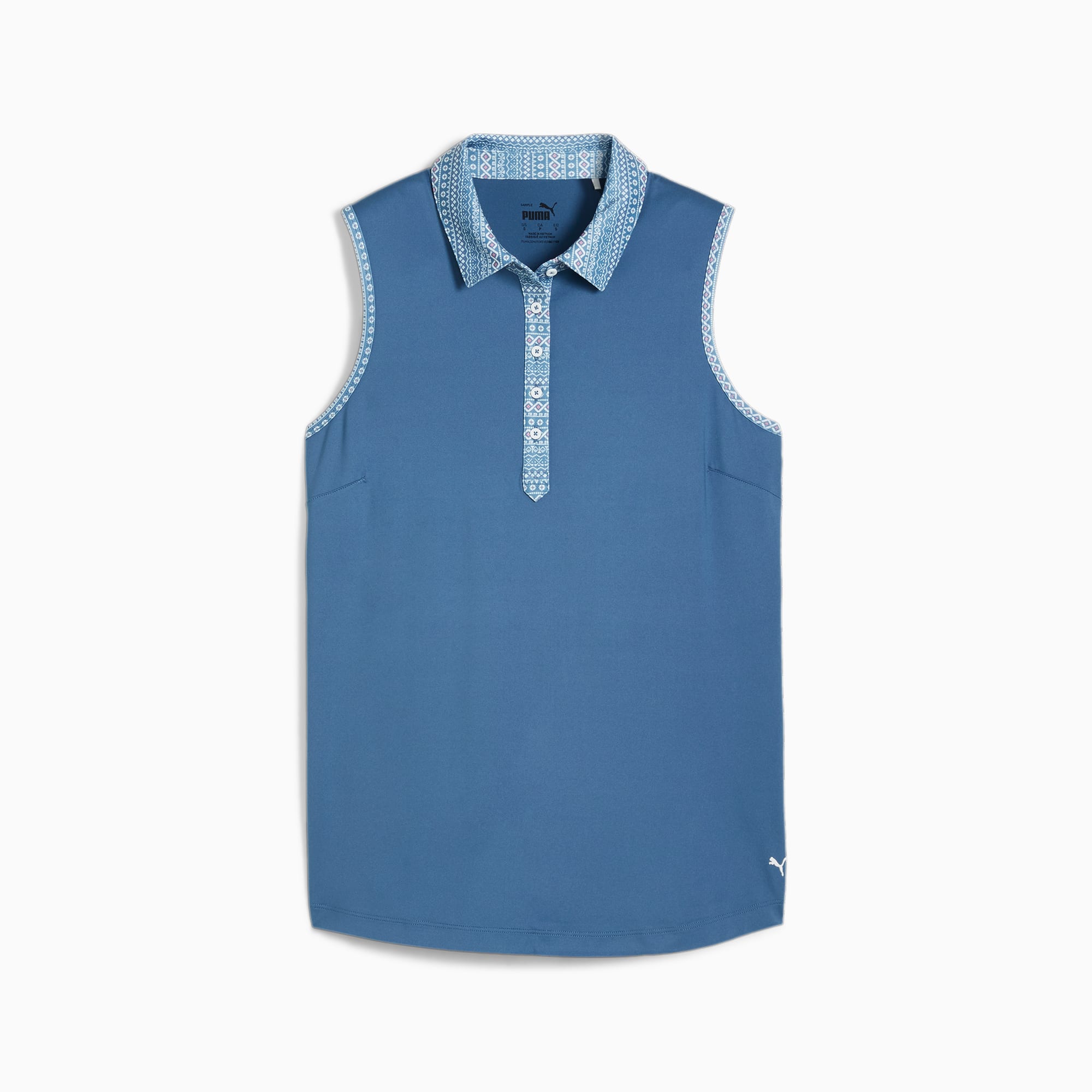 Fair Isle Sleeveless Golf Polo Women