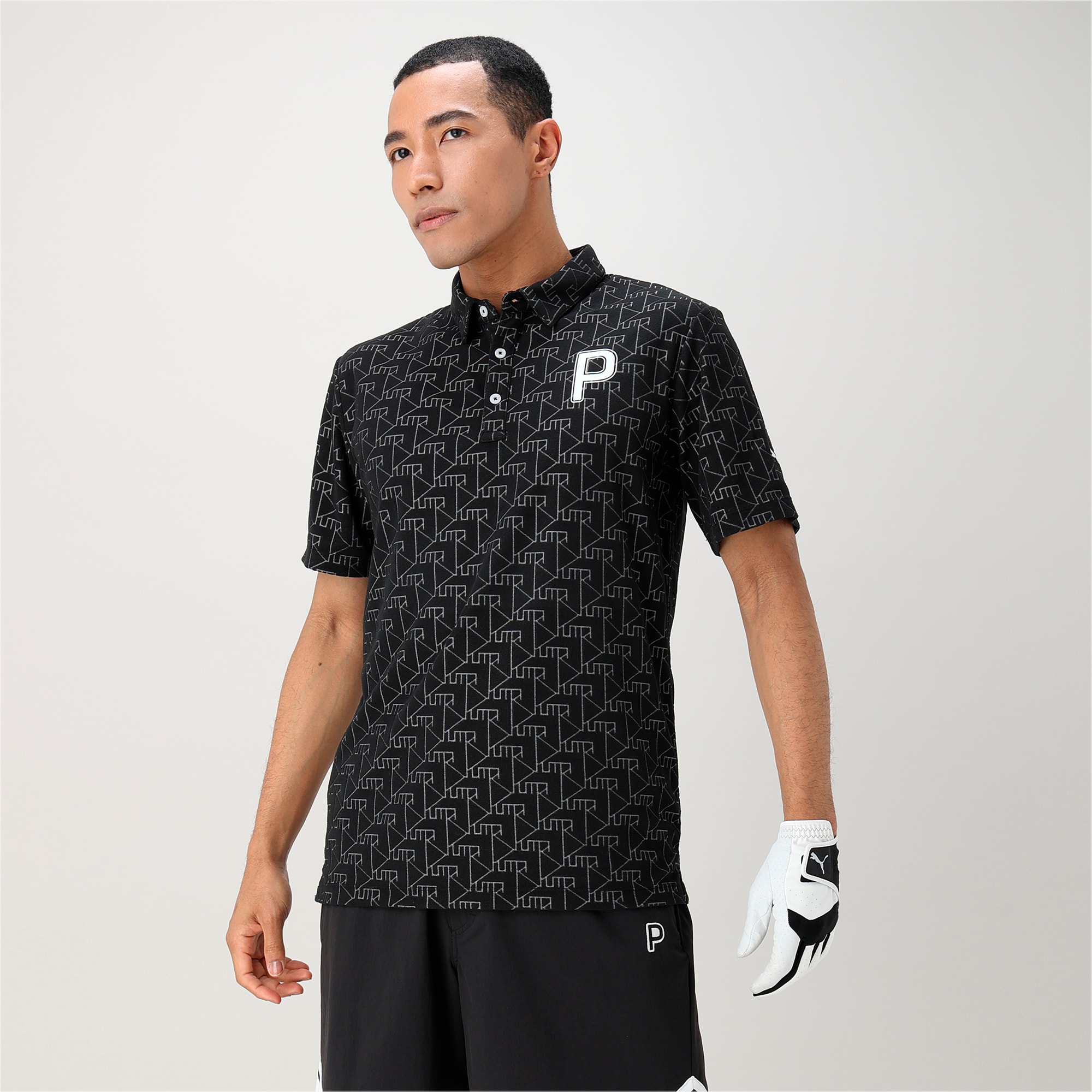 PUMA公式】メンズ ゴルフ パイル ジャカード Pロゴ 半袖 ポロシャツ