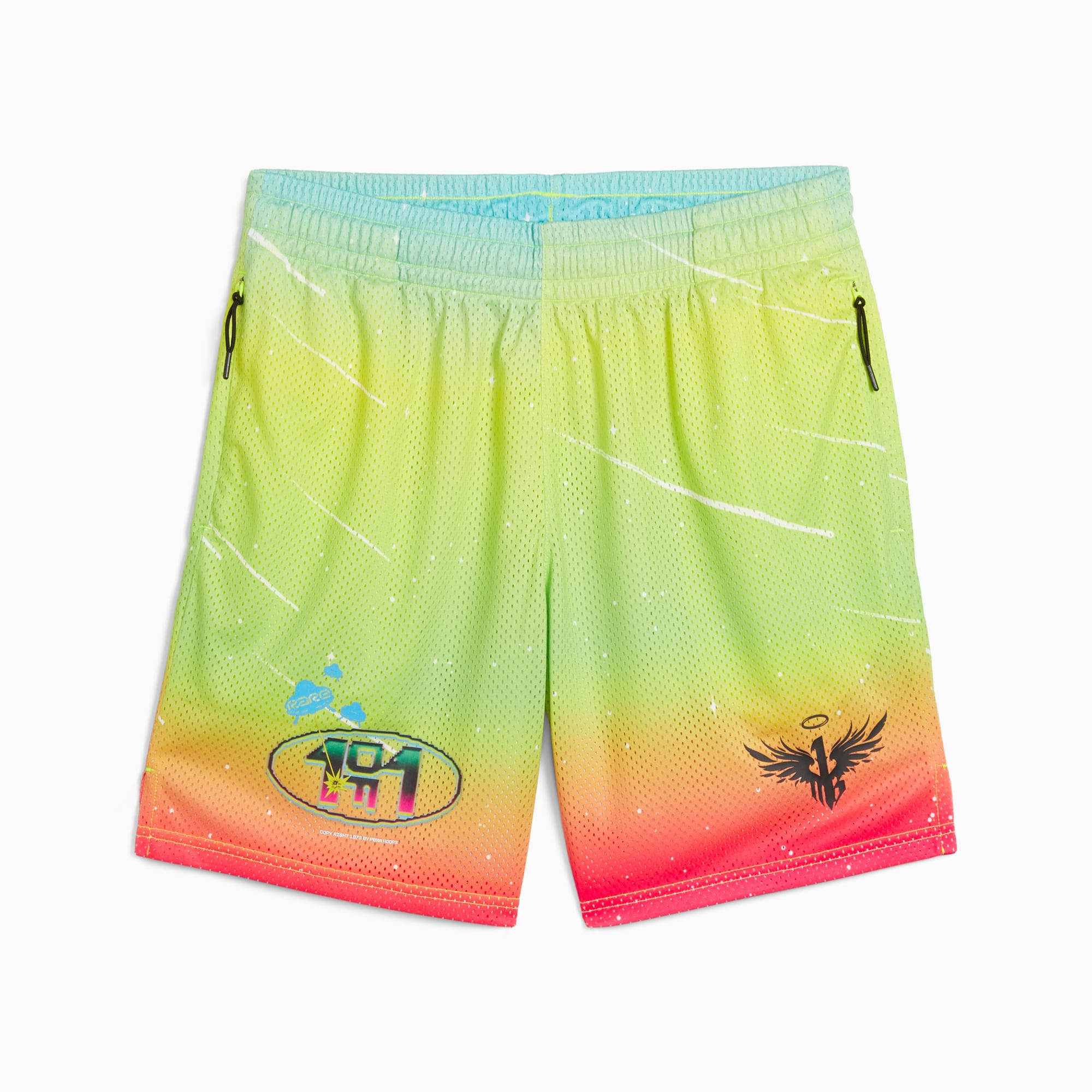 Yellow basketball shorts best sale