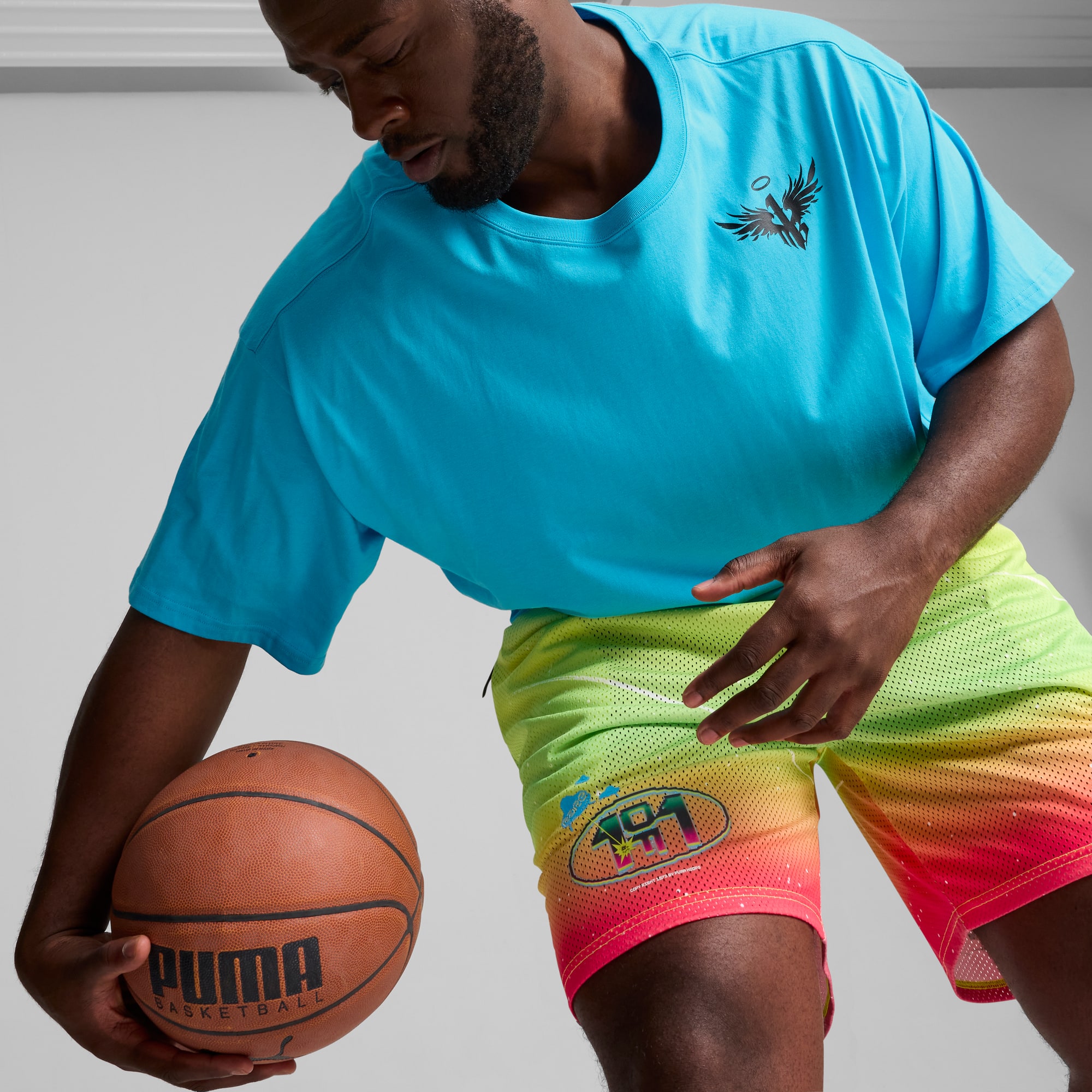 MELO 1Love Men s Basketball Shorts Yellow Alert PUMA Shoes PUMA
