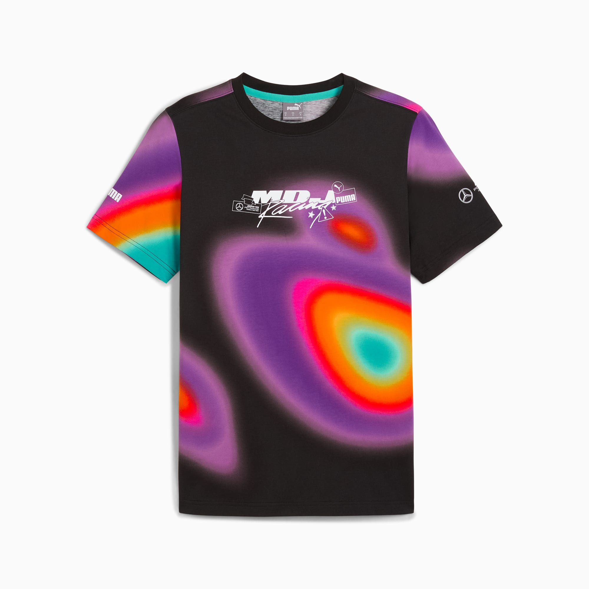 Mercedes AMG Petronas Formula 1 x MDJ Graphic T Shirt Men in White Aop Size XS by PUMA