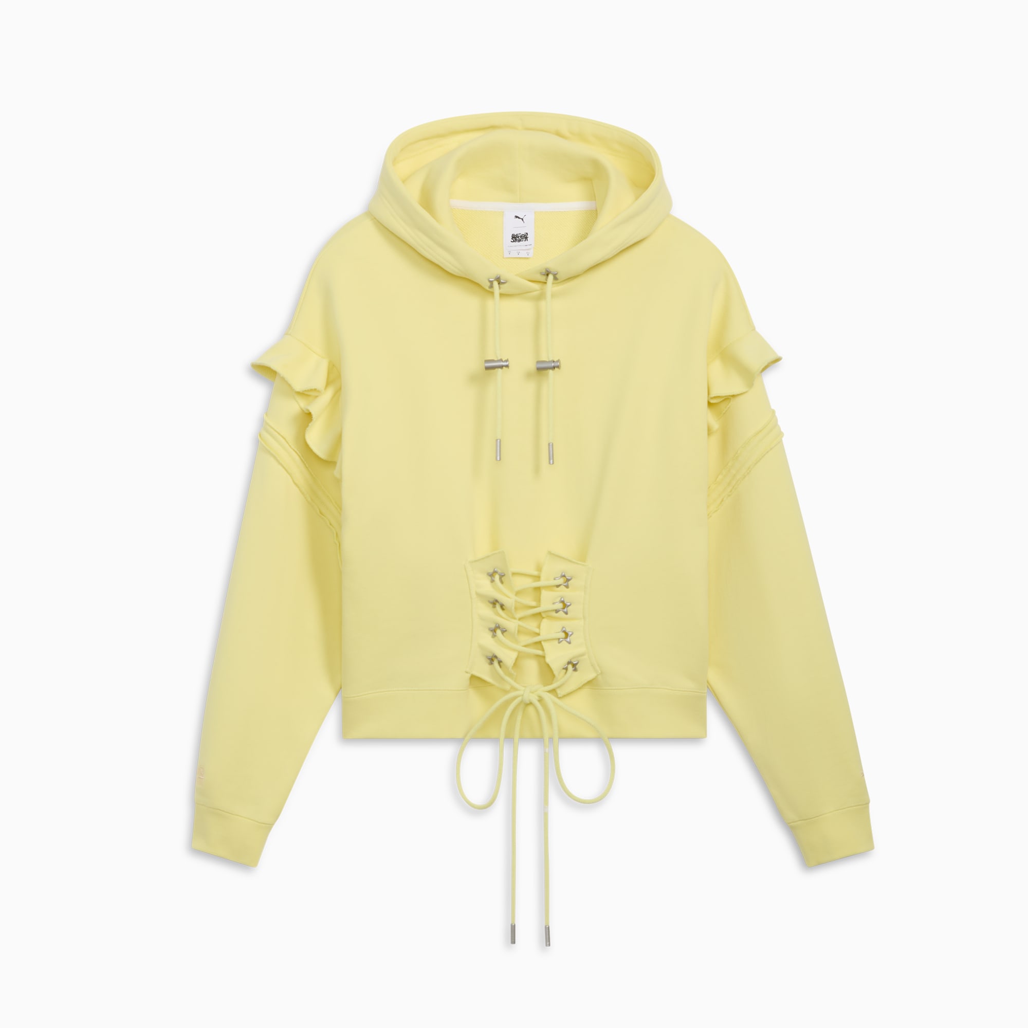 Puma yellow hoodie women's discount