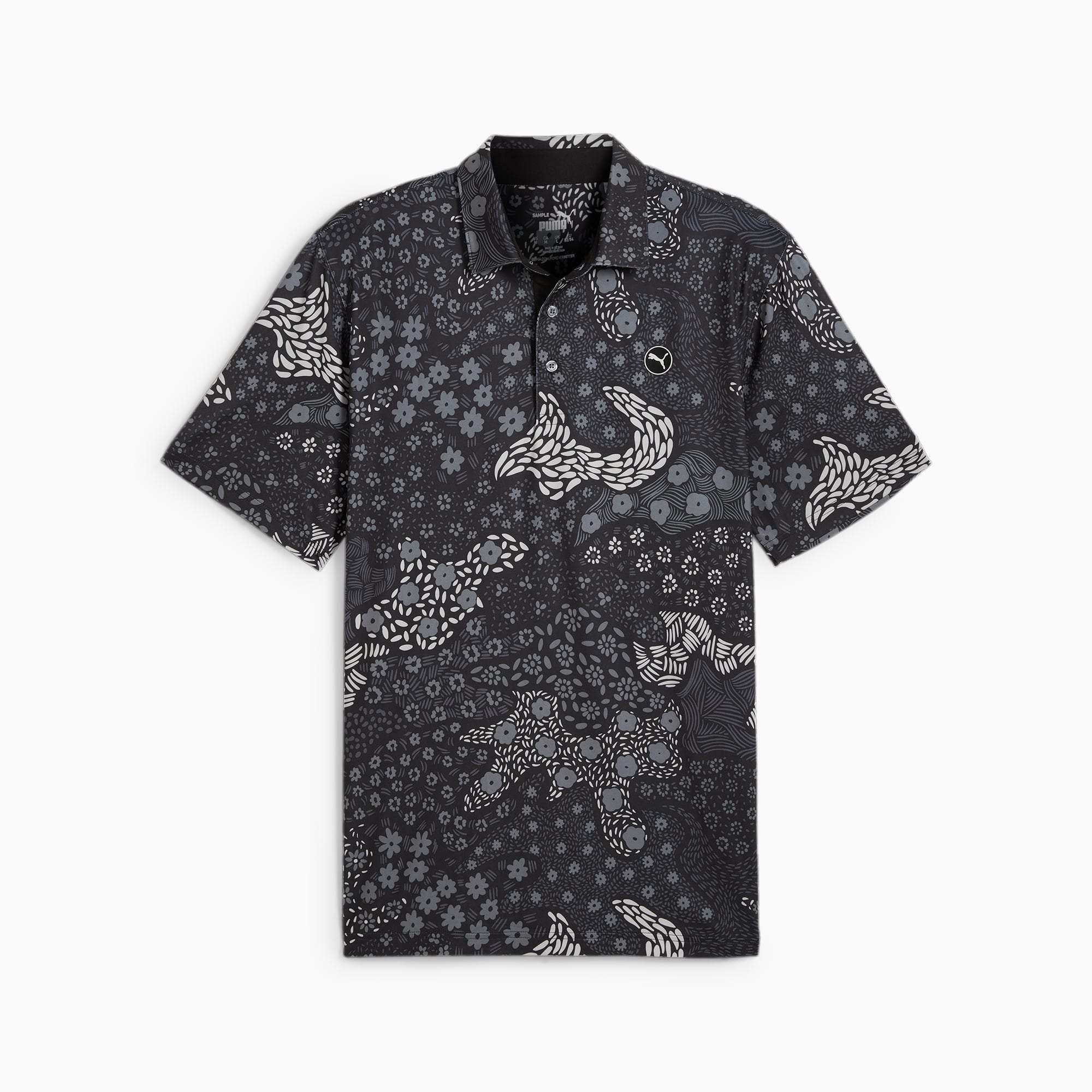 CLOUDSPUN Bloom Camo Men s Golf Polo PUMA Black PUMA Clothing PUMA