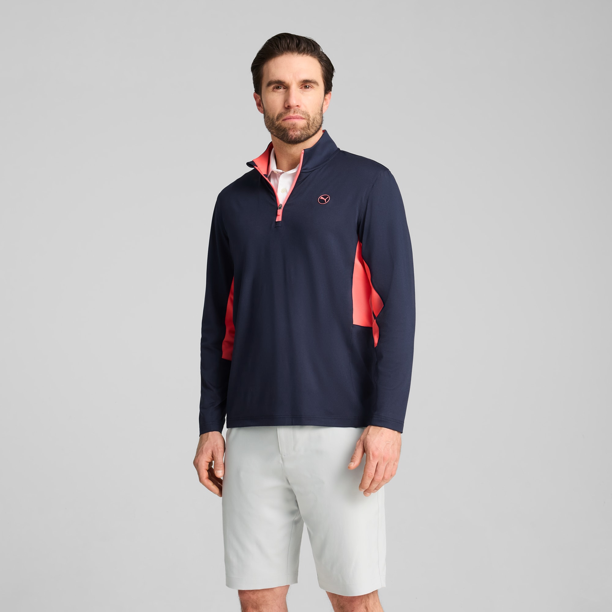 Pure 2.0 Quarter Zip Golf Top Men, Deep Navy, large