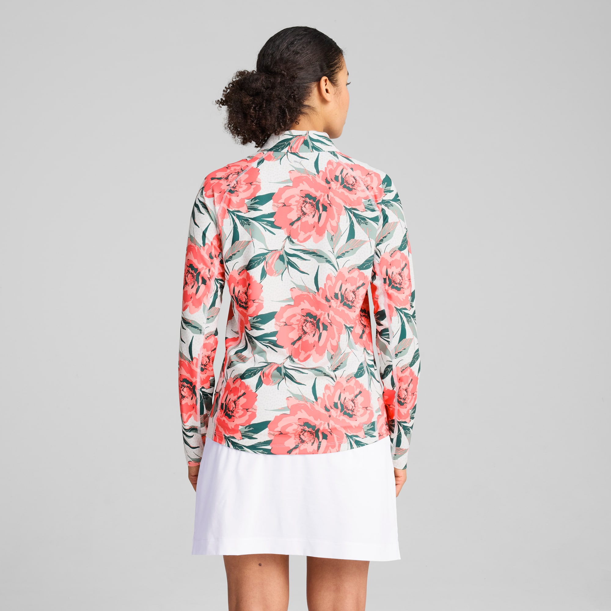 YOU-V Beautiful Game Quarter-Zip Women, White Glow-Peach Frost, large