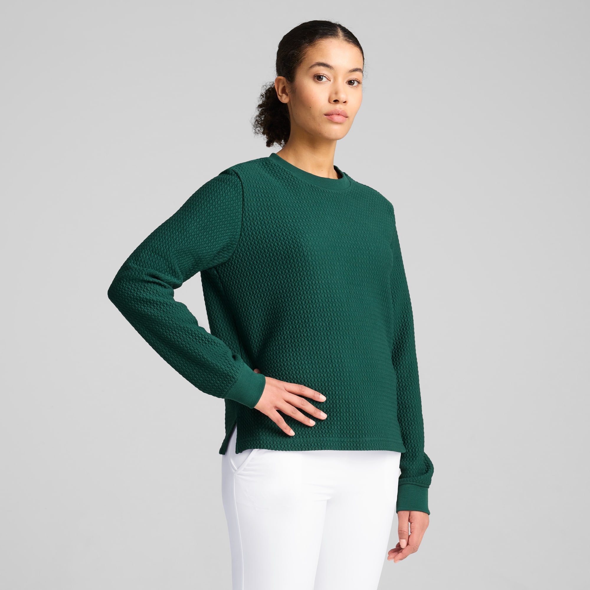 CLOUDSPUN Boulder Crew Women, Dark Myrtle, large
