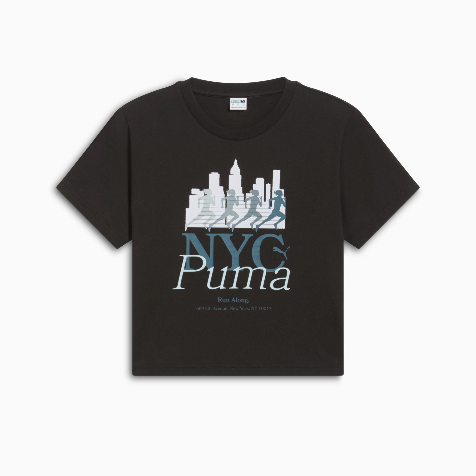 Puma tape logo cropped tee best sale