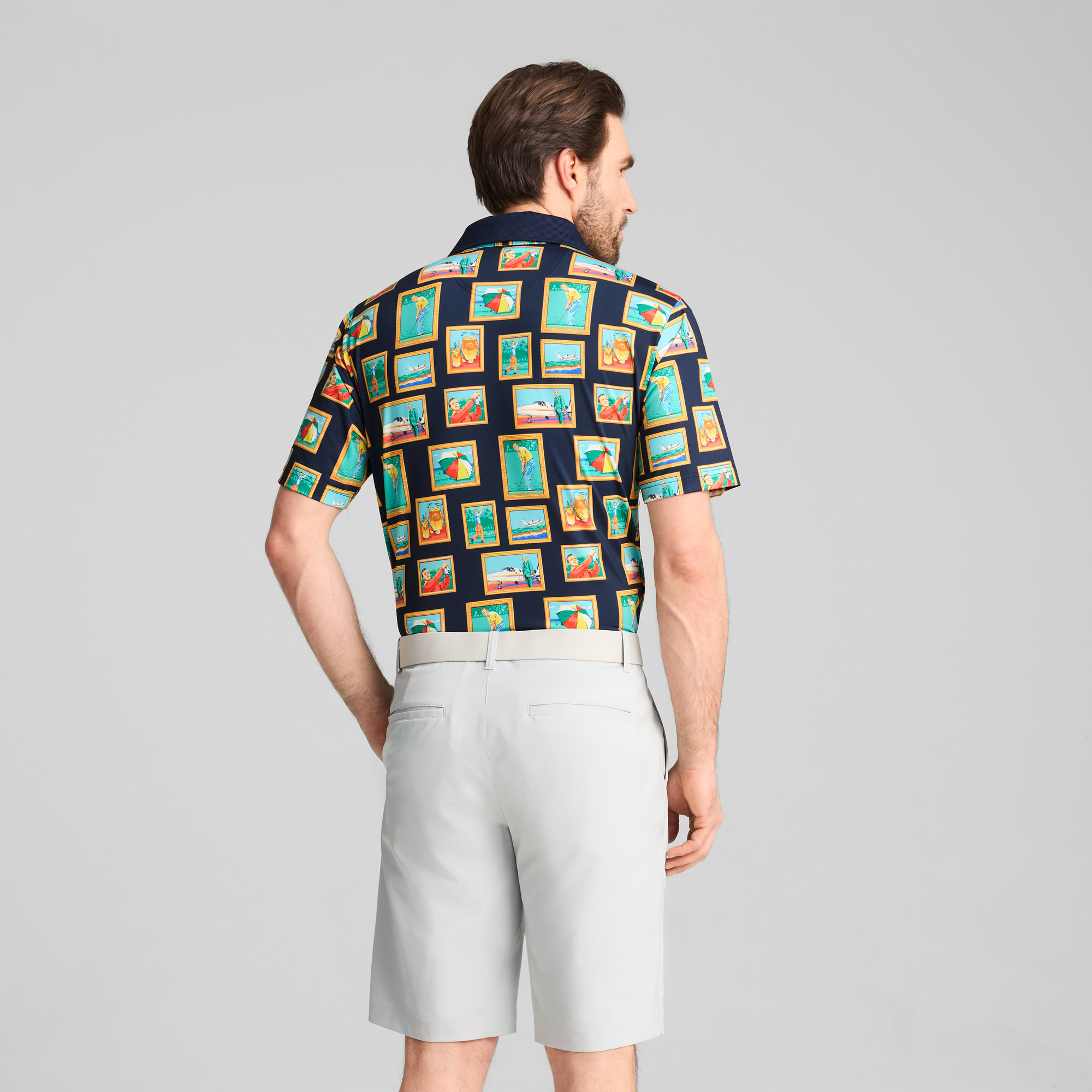 Polo de golf PUMA x ARNOLD PALMER Photo para hombre, Deep Navy, large